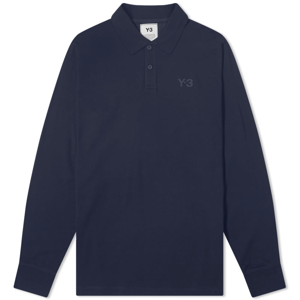 Y-3 Long Sleeve Classic Pique Polo - 1