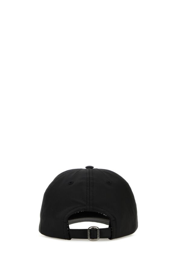 Black polyester blend baseball cap - 3