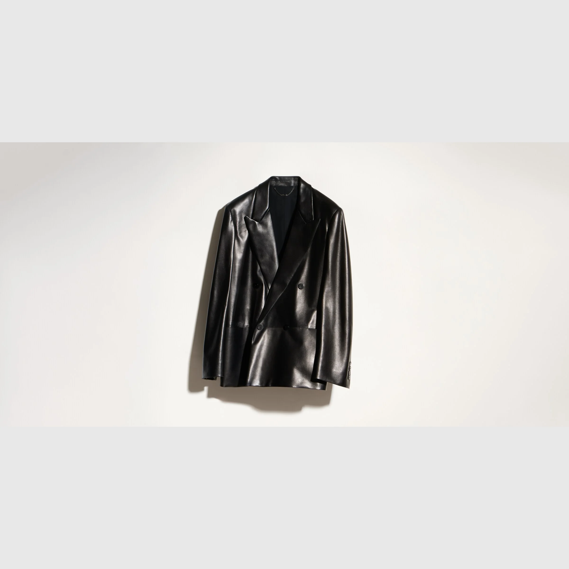 Soft nappa double-breasted jacket - 1