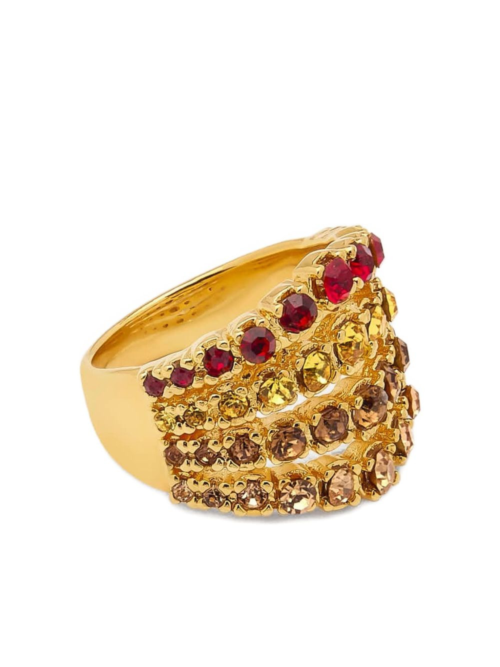 Fan crystal-embellished ring - 3