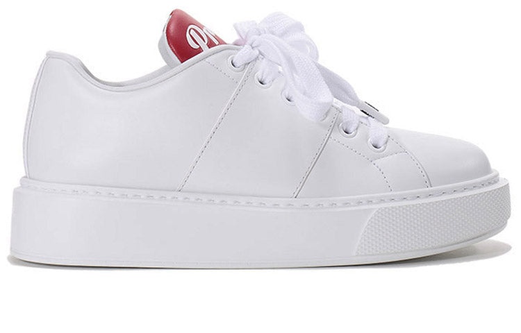 (WMNS) PRADA Leather Platform Sneakers 'White with Red Tongue' 1E368L_3KWG_F0970_F_045 - 2