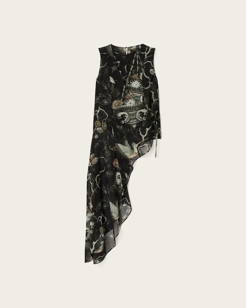 ENOLA ASYMMETRIC PRINTED WRAP TOP - 1
