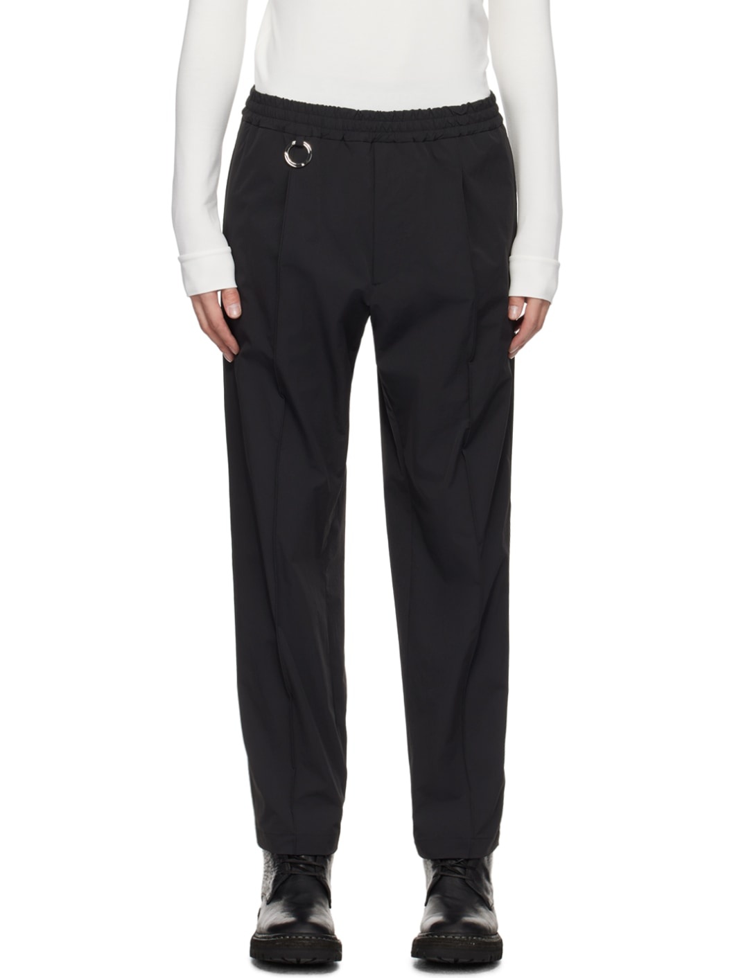 Black Pleated Lounge Pants - 1