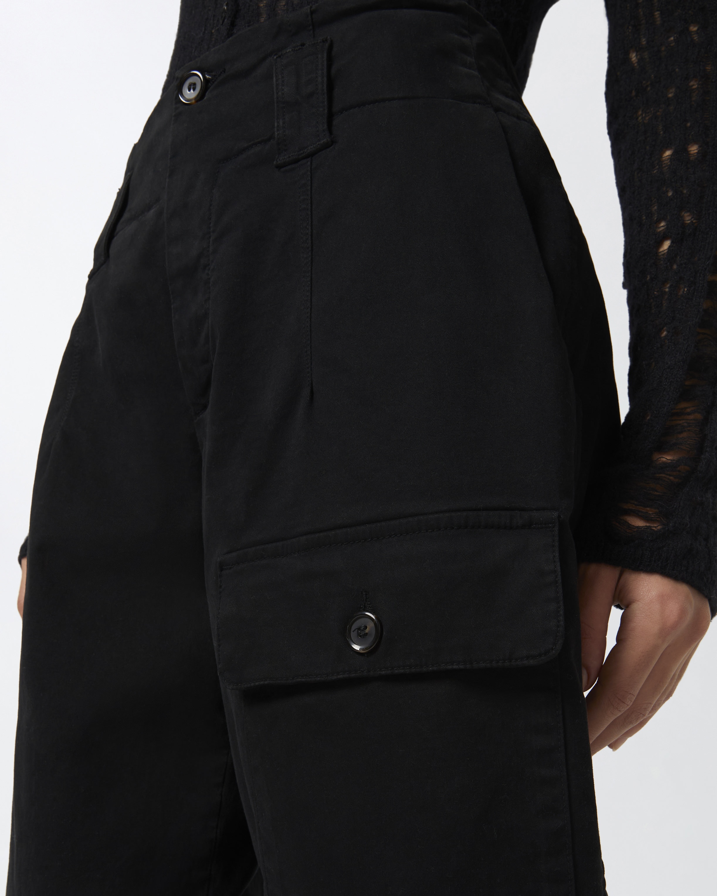 COTTON CARGO TROUSERS WITH POCKETS - 5