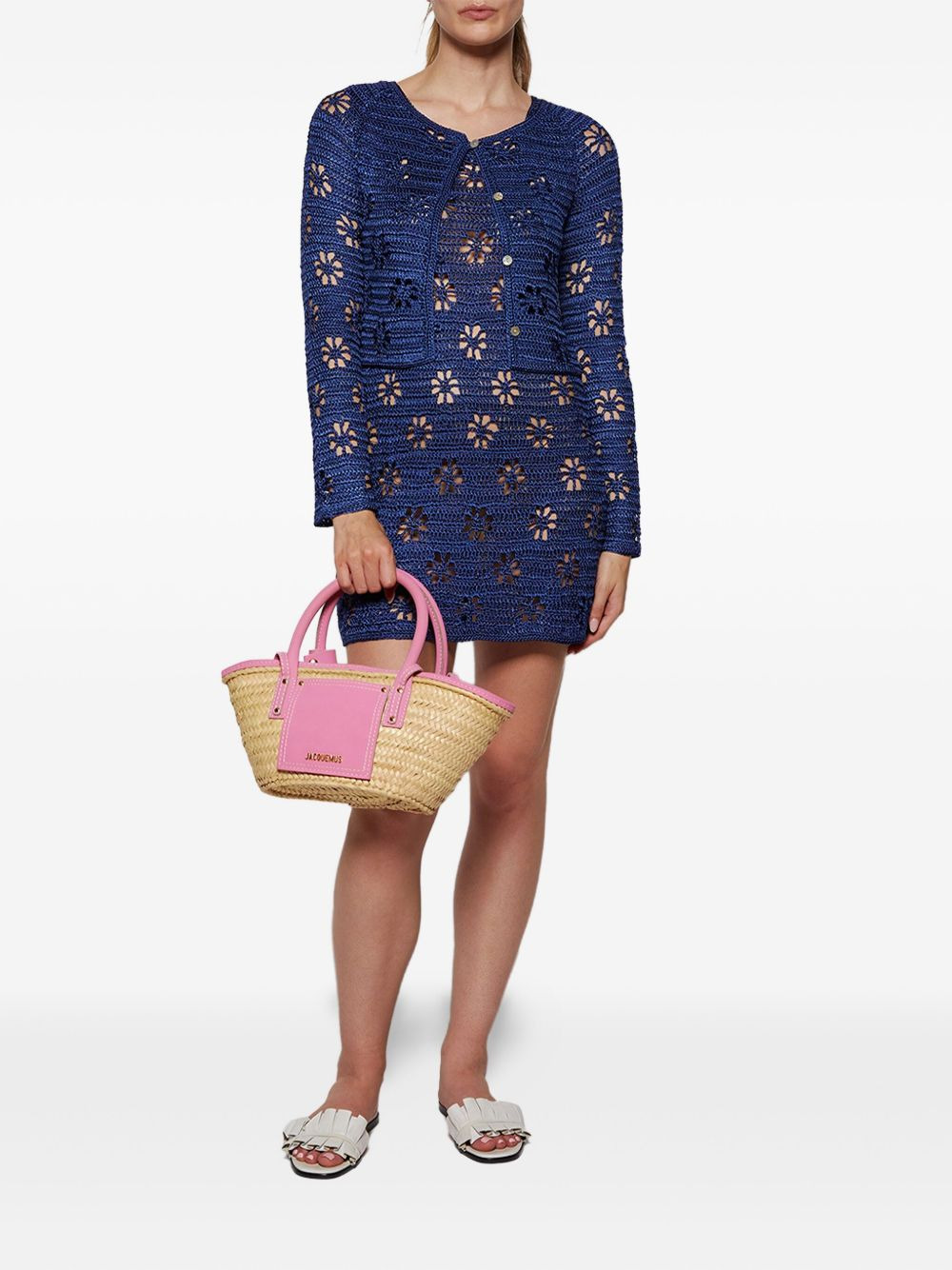 floral-crochet mini dress - 2