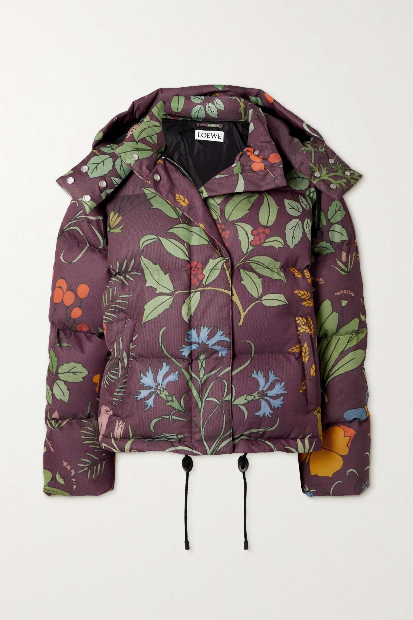 Herbarium floral-print shell down jacket - 1