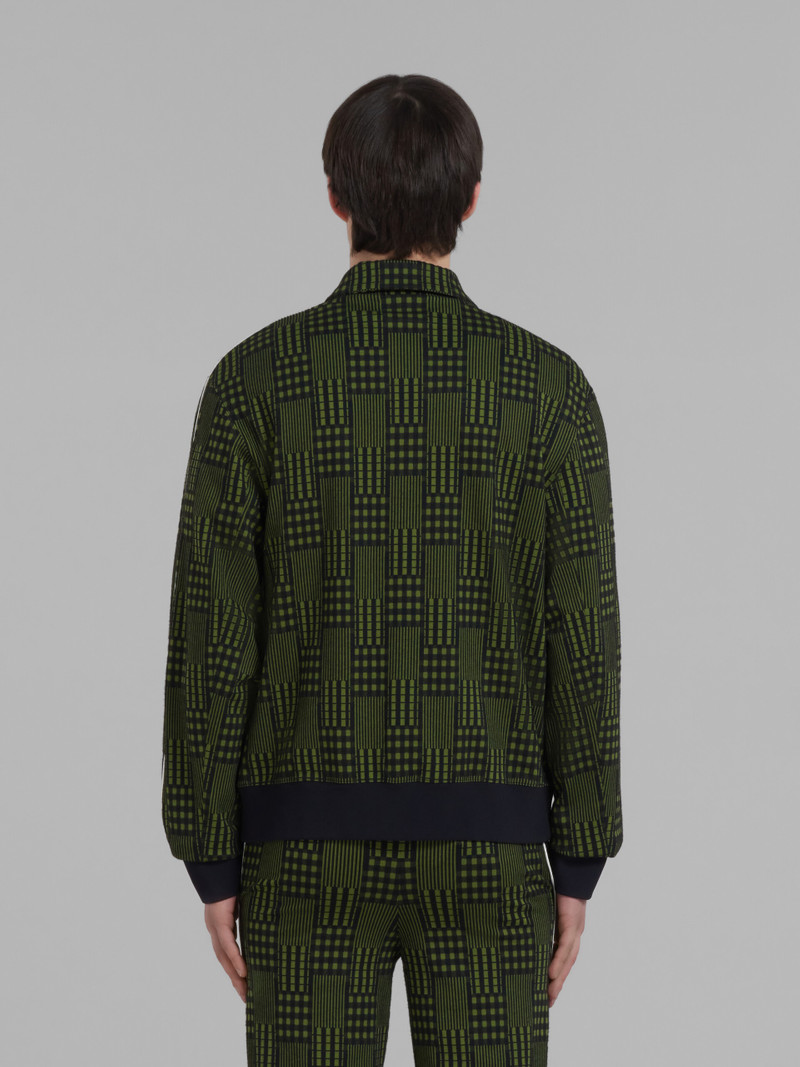 GREEN JERSEY JACKET WITH CHECKS AND STRIPES 3