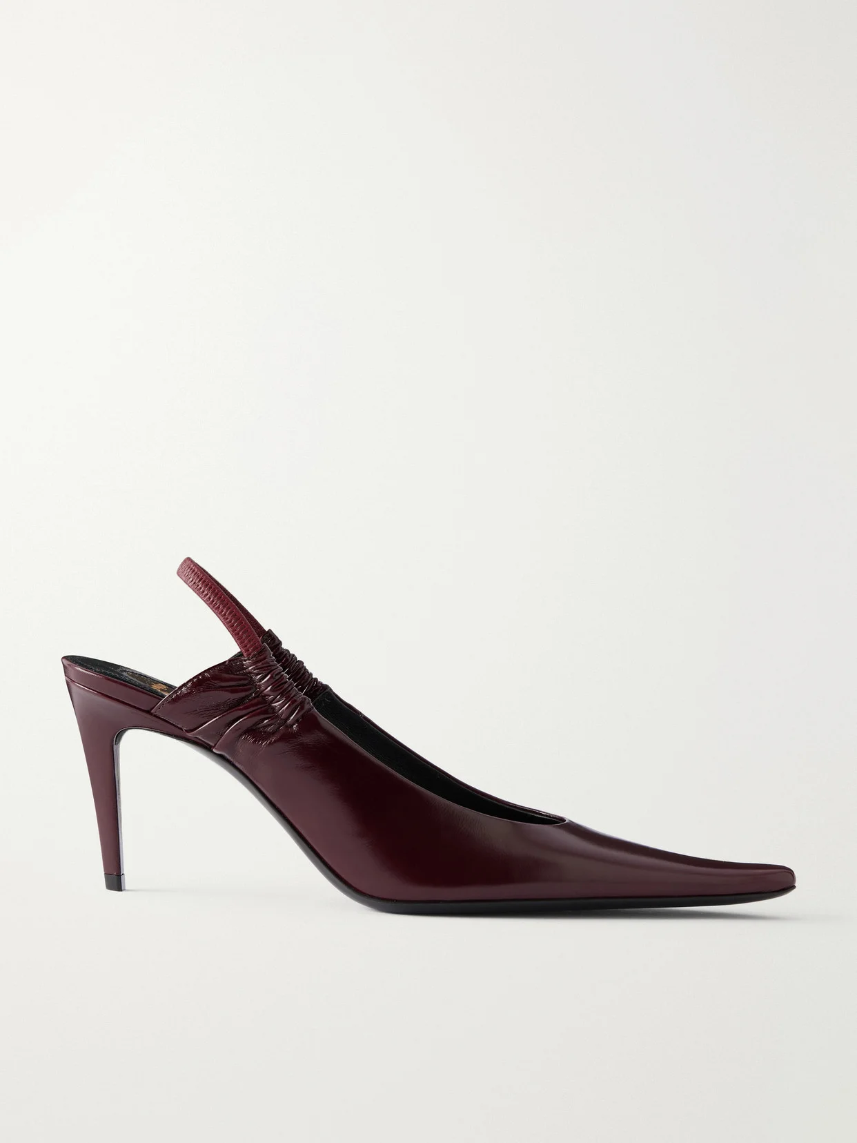 Anne-marie 75 Ruched Leather Slingback Pumps - 1