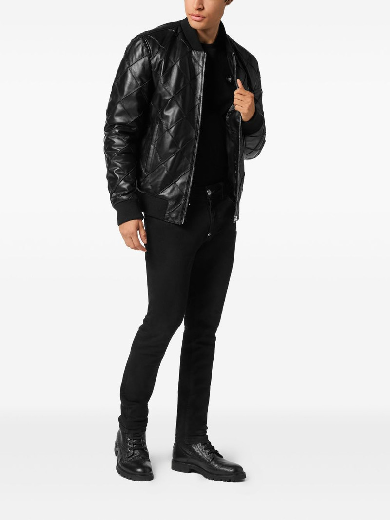 PHILIPP PLEIN quilted-zip jacket outlook
