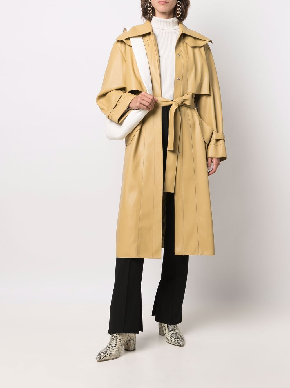 belted trench coat - 2