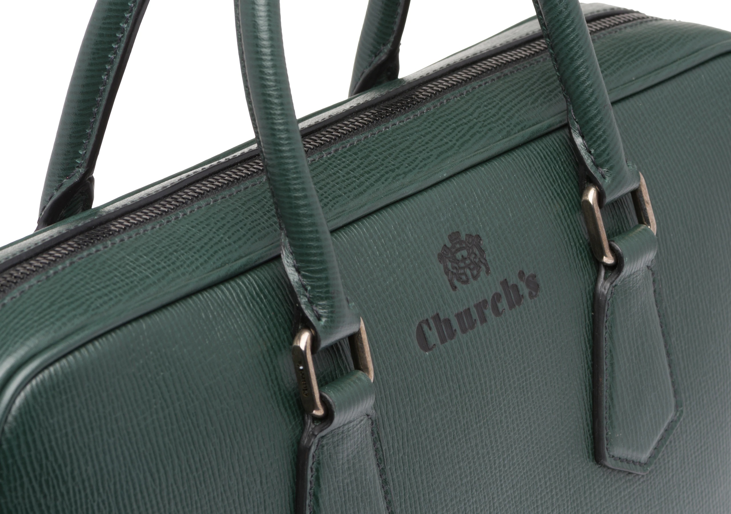 Craven
St James Leather Laptop Bag Emerald - 4