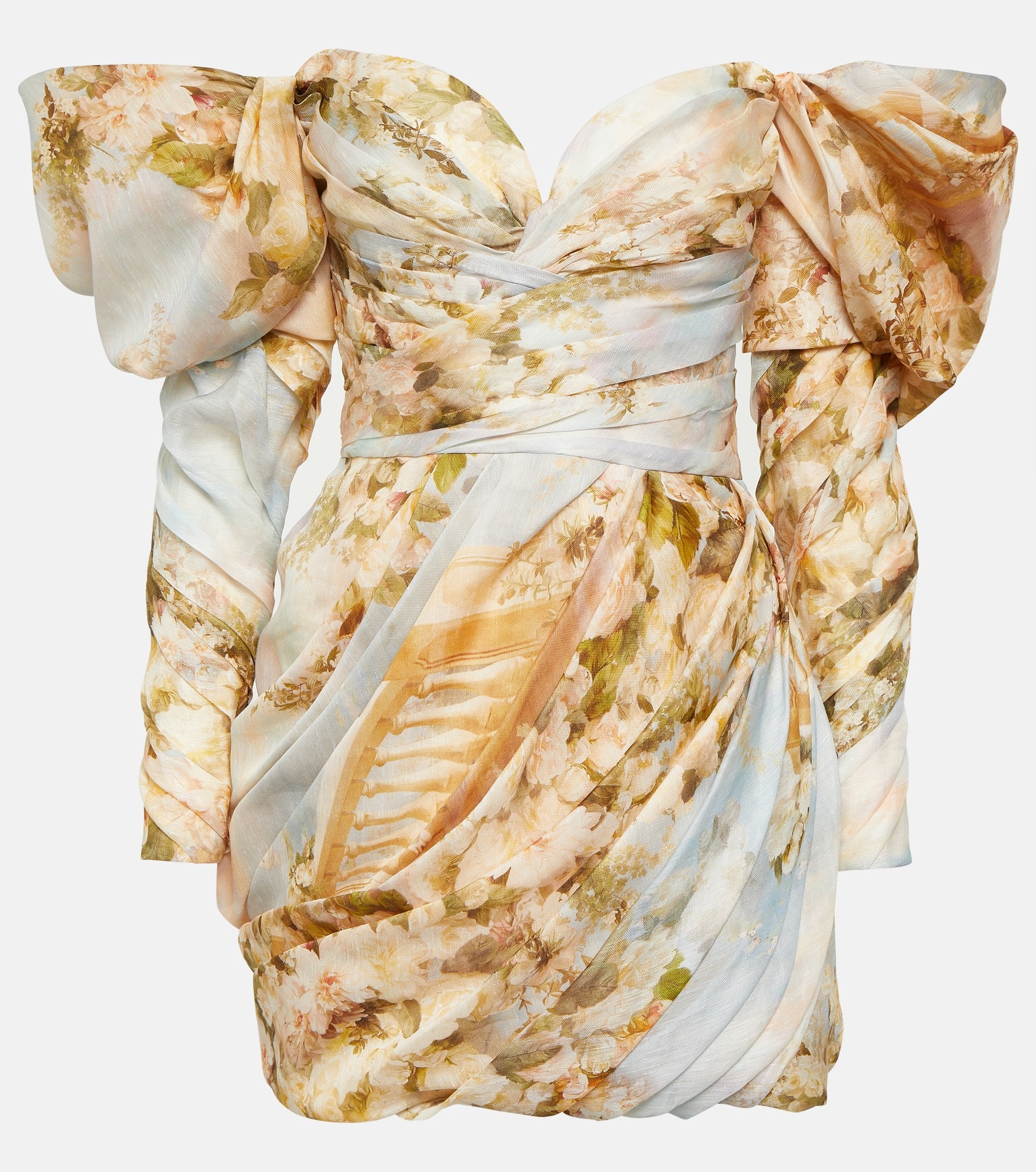 Luminosity draped floral minidress - 1