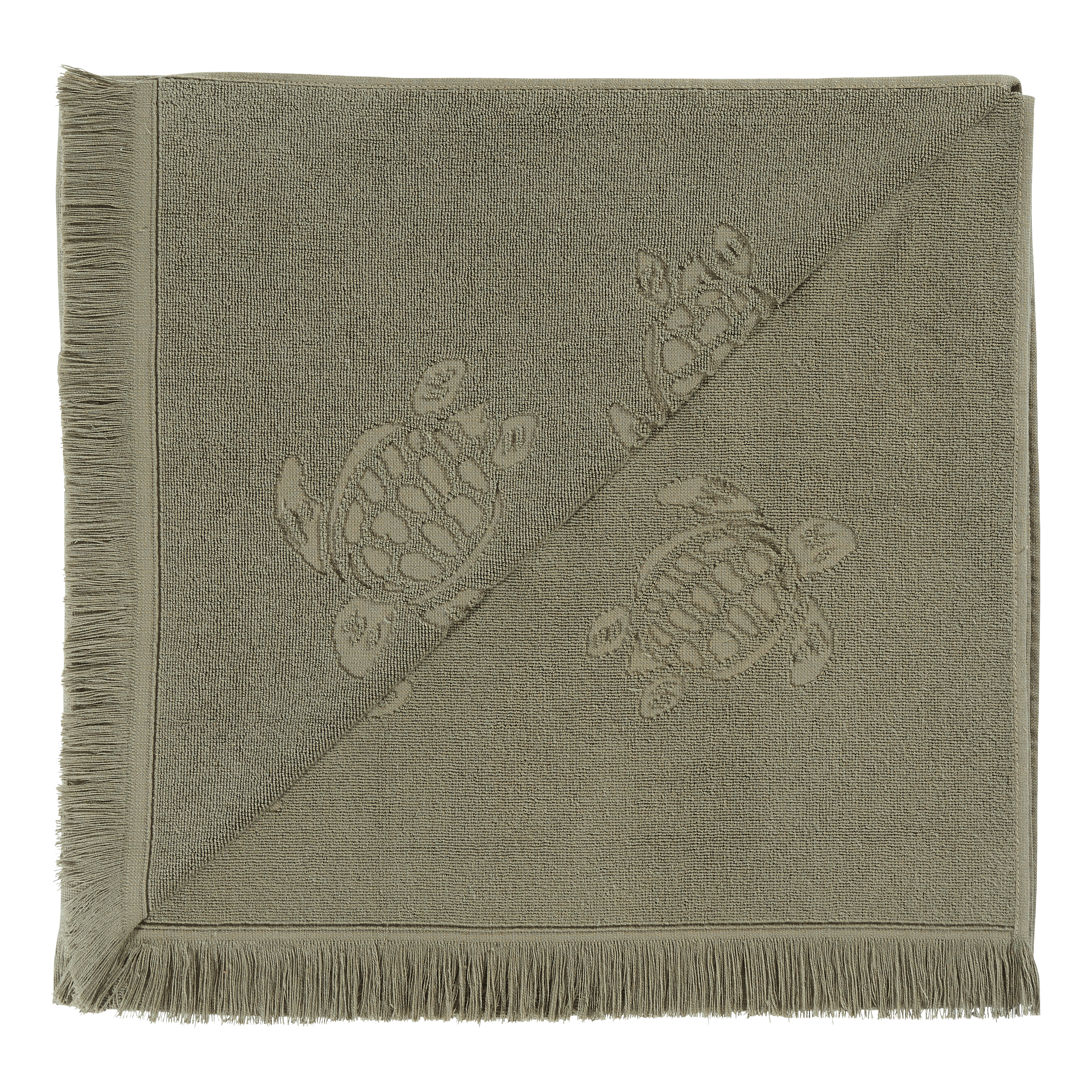 Beach Fouta in Organic Cotton Turtles Jacquard - 2