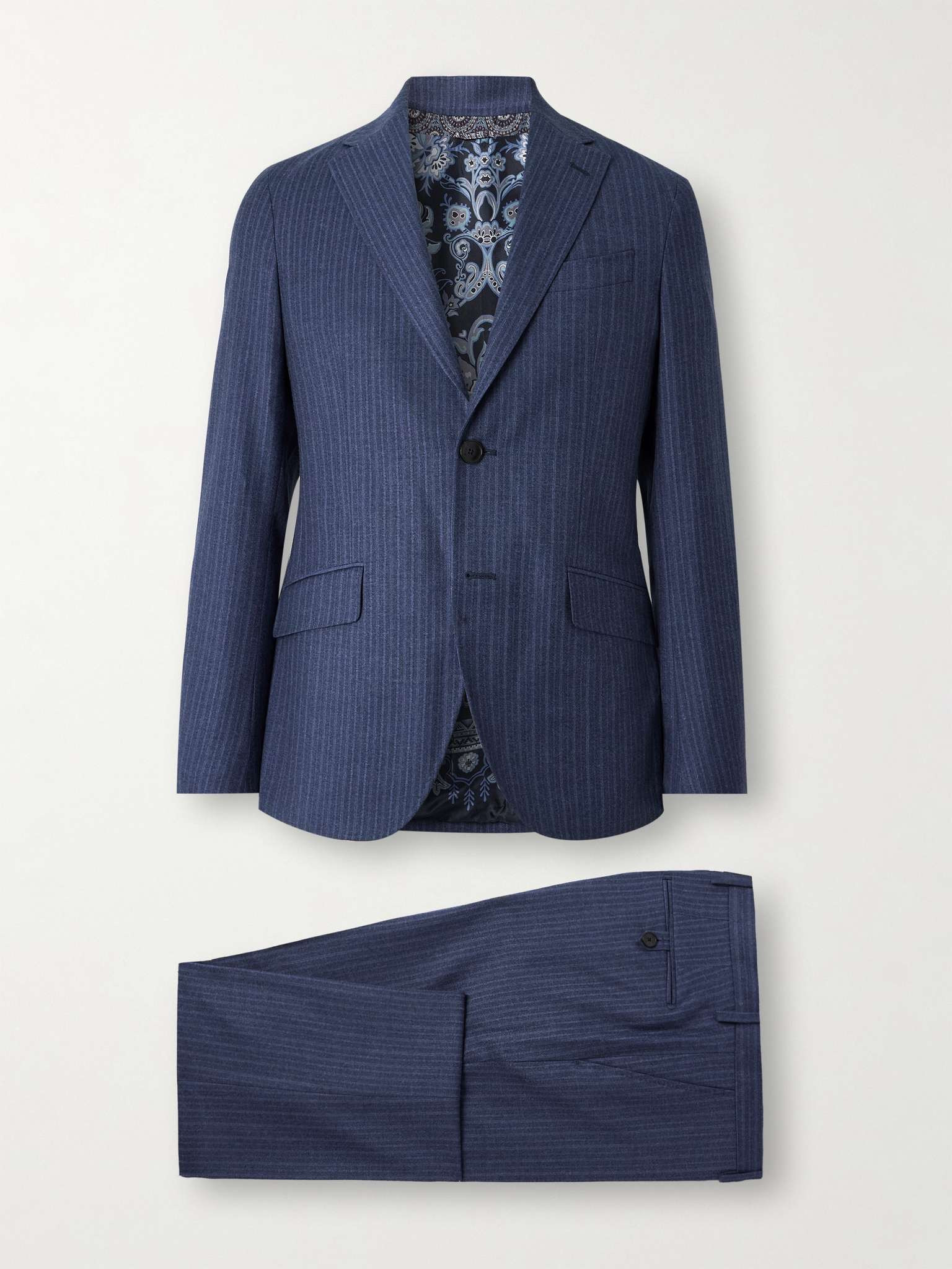 Roma Pinstriped Wool Suit - 1