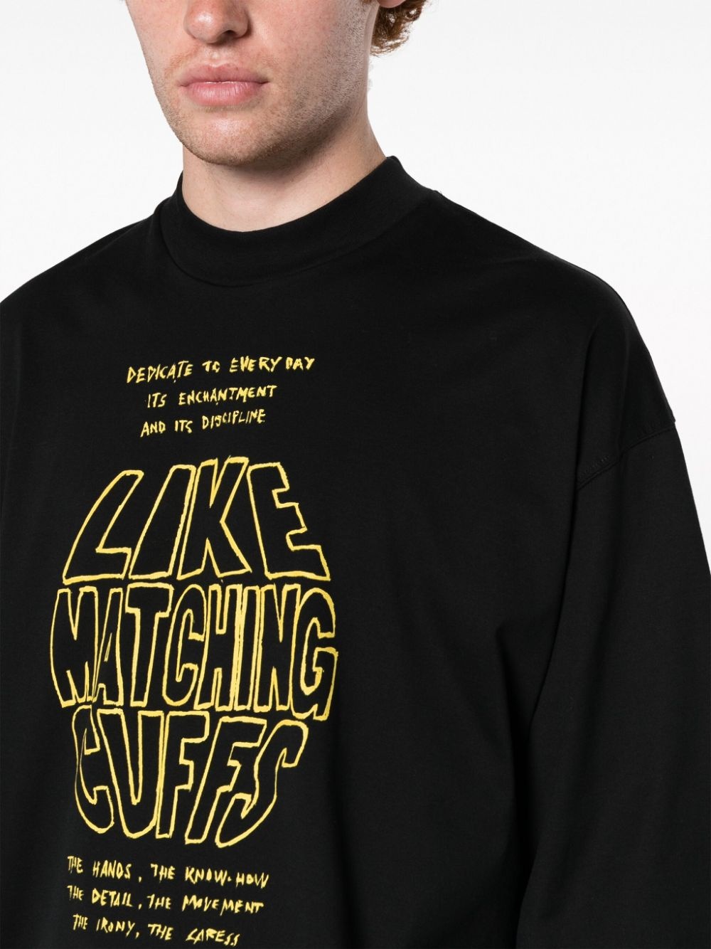 graphic-print 3/4-sleeves T-shirt - 5
