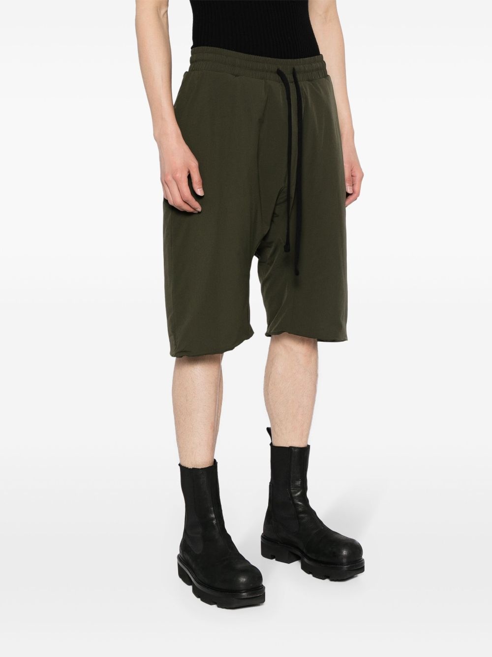 drawstring drop-crotch shorts - 3