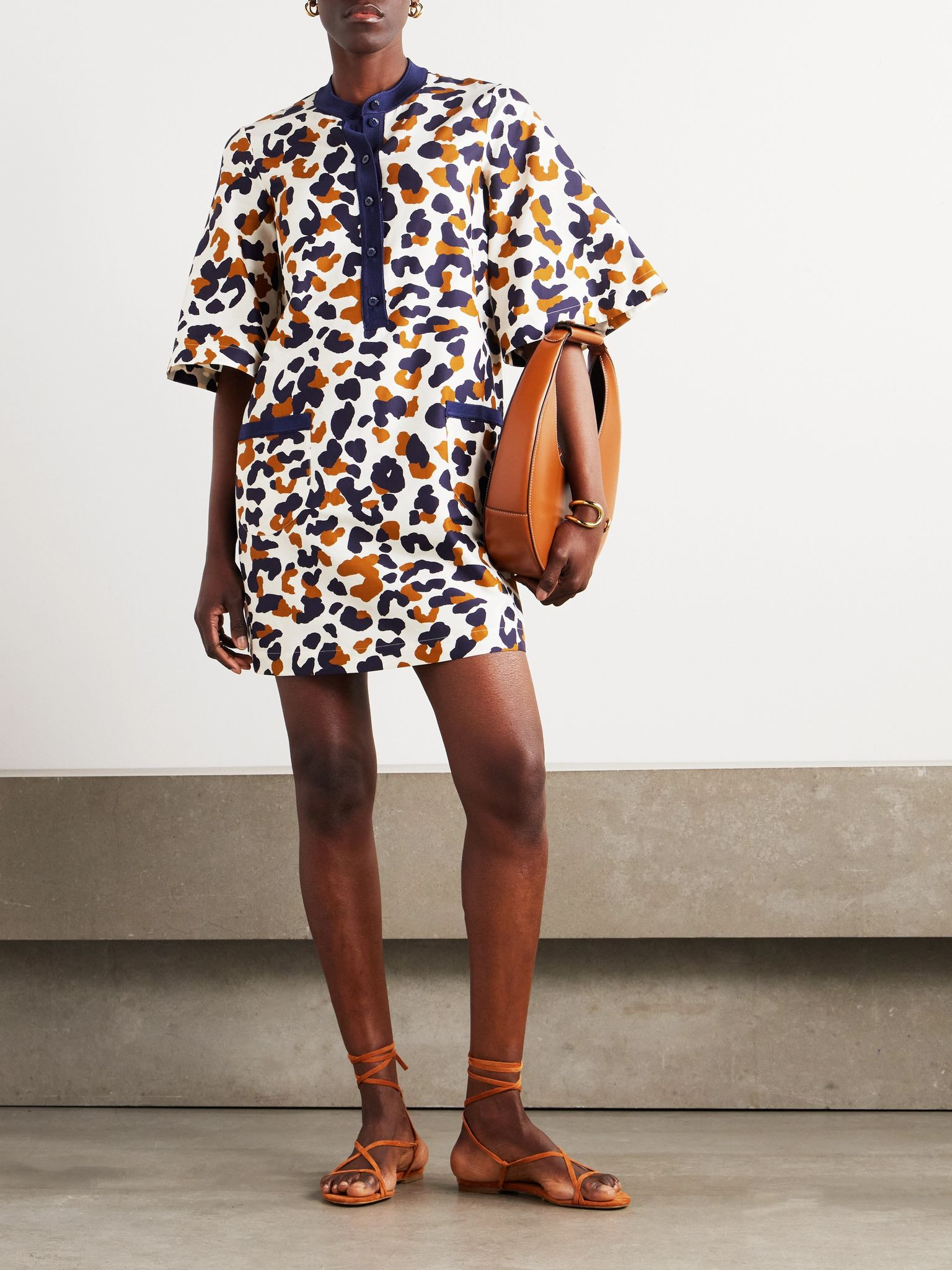 Coquillage Marée printed cotton and silk-blend twill coverup Multi - 2