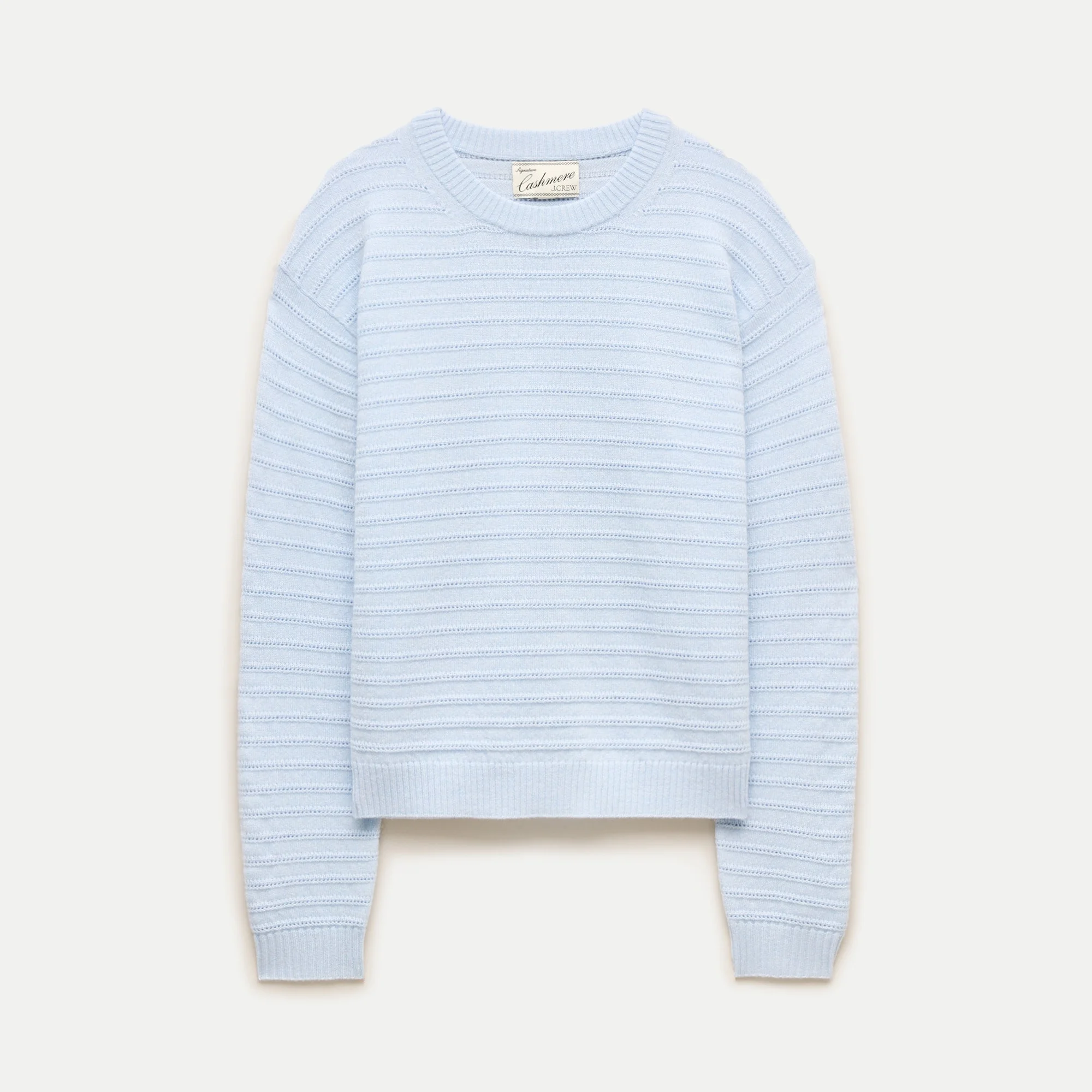 Perfect cashmere crewneck in pointelle stitch - 1
