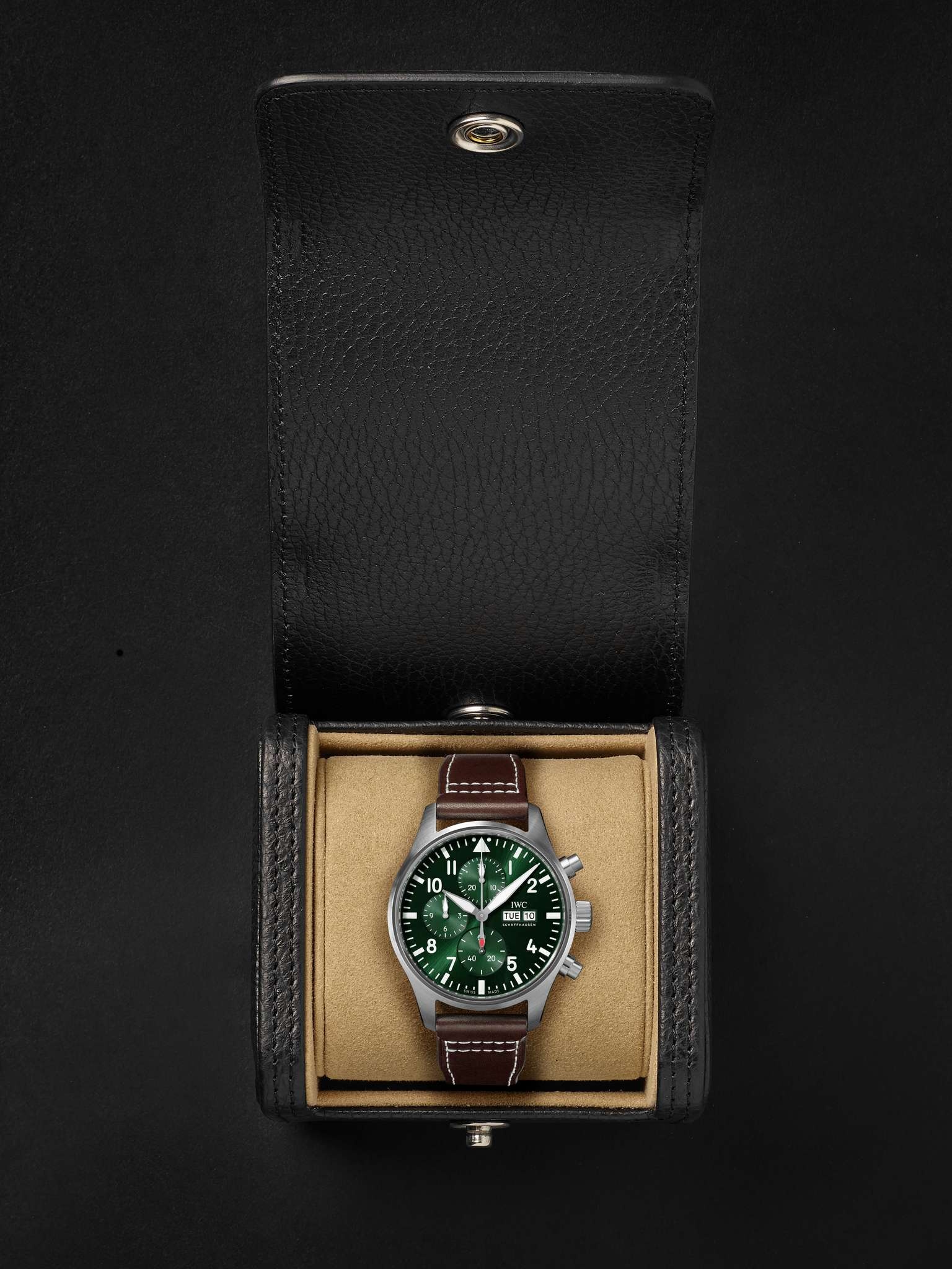 Pilot's Automatic Chronograph 43mm Stainless Steel and Leather Watch, Ref. No. IW378005 - 8