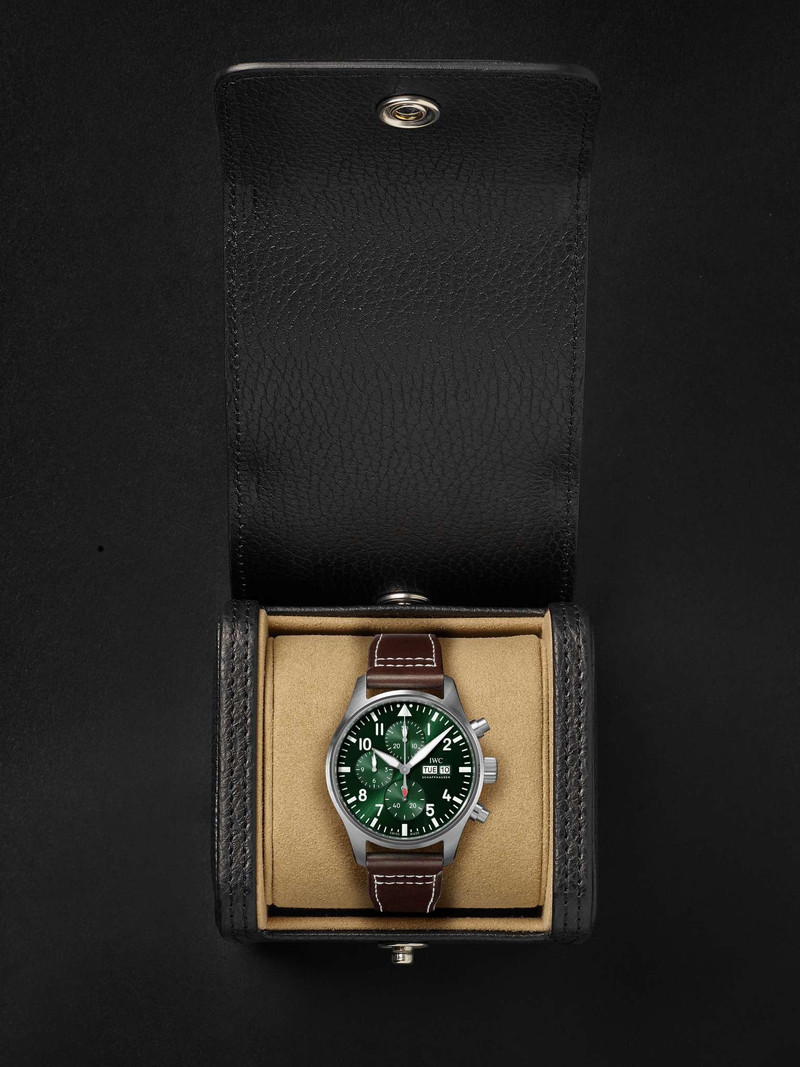 Pilot's Automatic Chronograph 43mm Stainless Steel and Leather Watch, Ref. No. IW378005 8