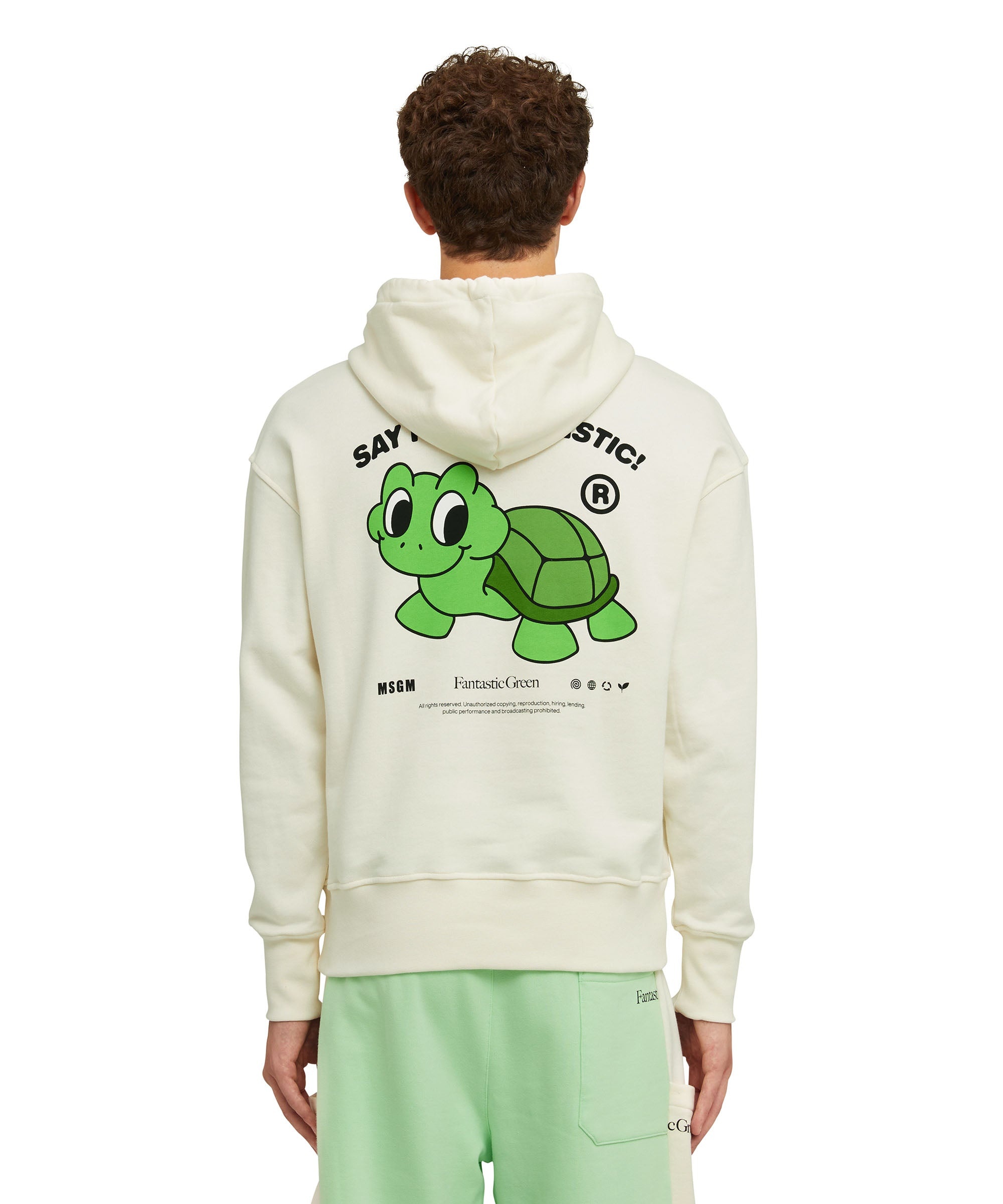 Organic cotton hooded sweatshirt from the MSGM Fantastic Green Capsule - 2