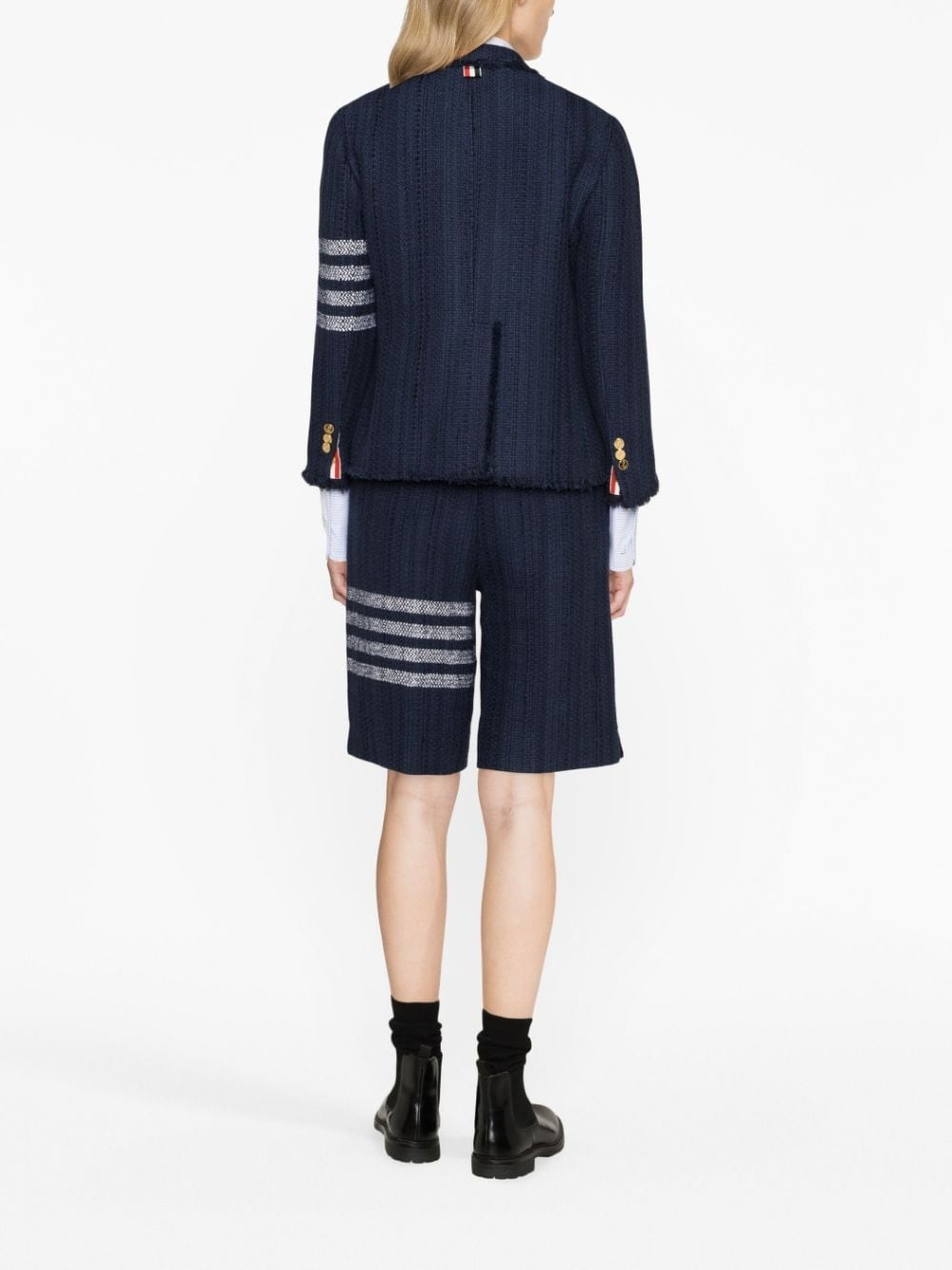 4 Bar-stripe tweed jacket - 3