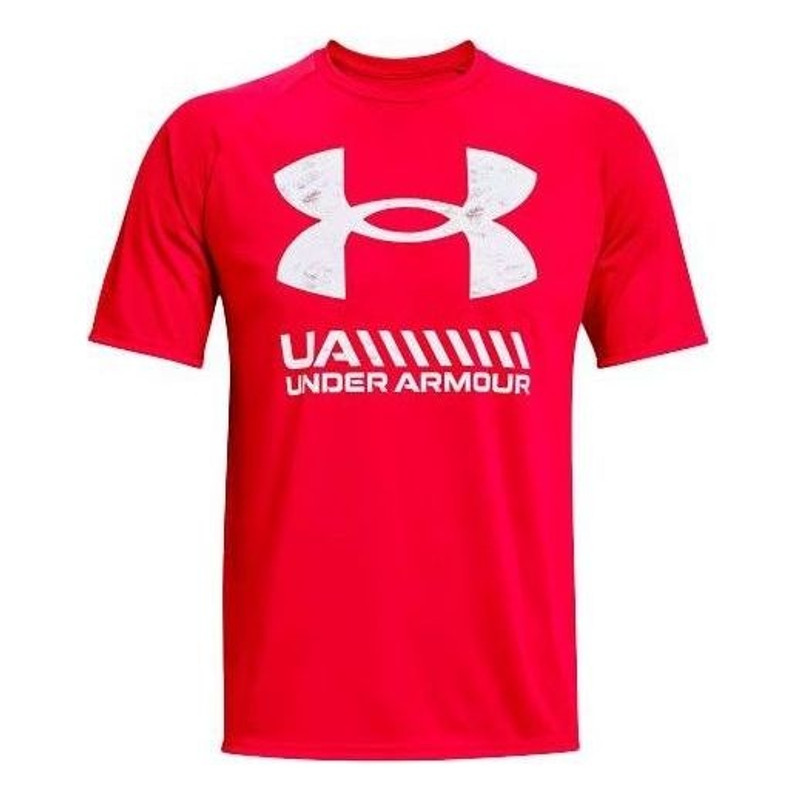 Under Armour Velocity Graphic Logo T-shirt 'Red White' 1363065-608 - 1