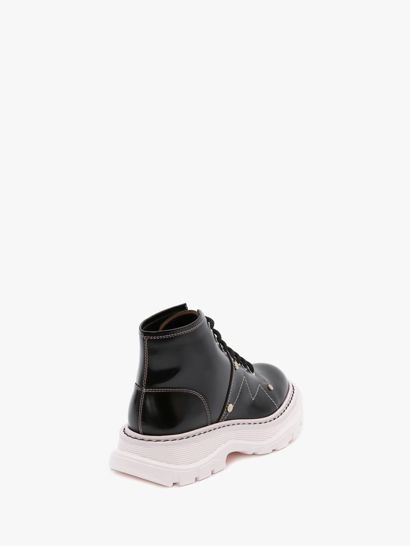 Tread Lace Up Boot in Black - 3
