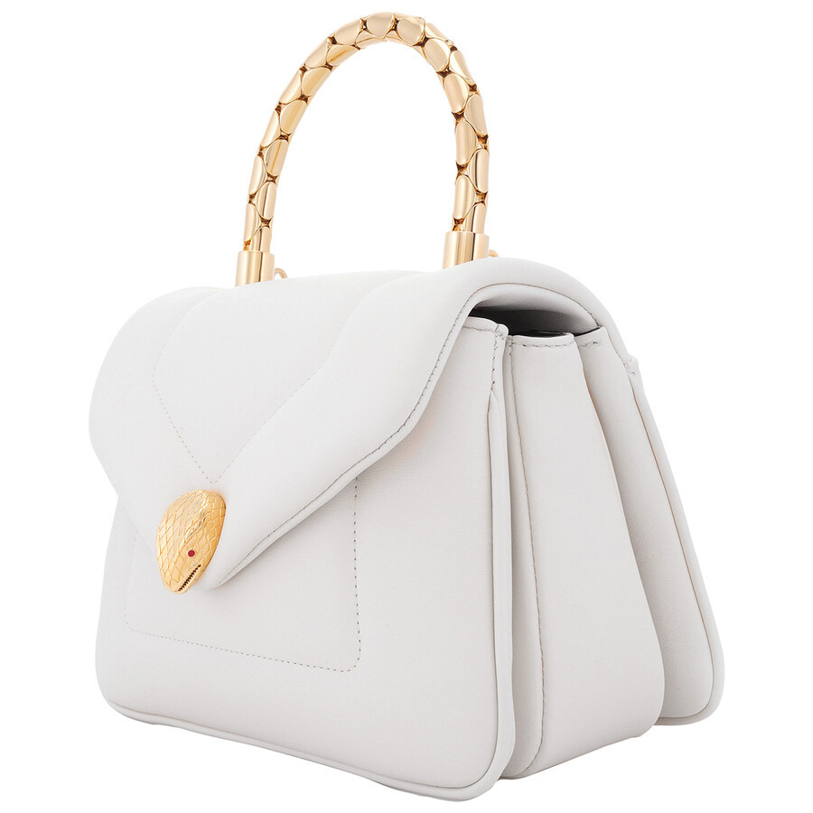 Bvlgari Ladies Serpenti Ivory Reverse Top Handle Handbag - 2