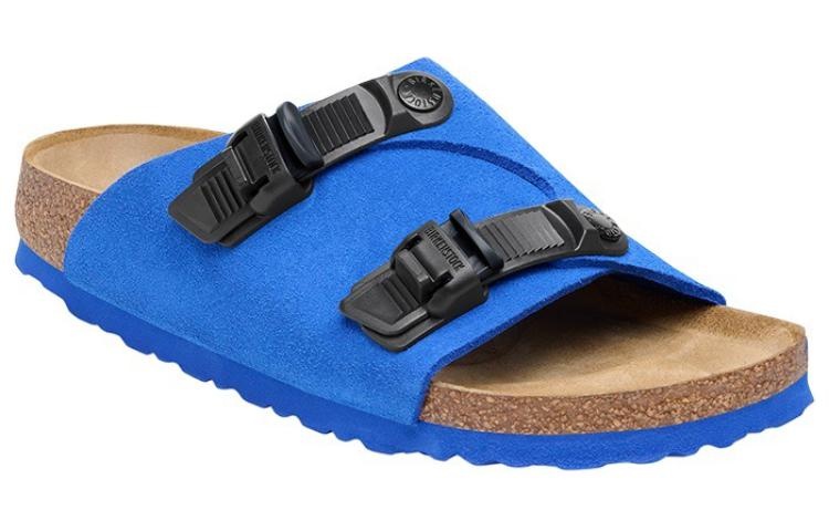 (WMNS) Birkenstock Zrich Tech Suede Leather Narrow Fit Sandals 'Blue' 1026816 - 3