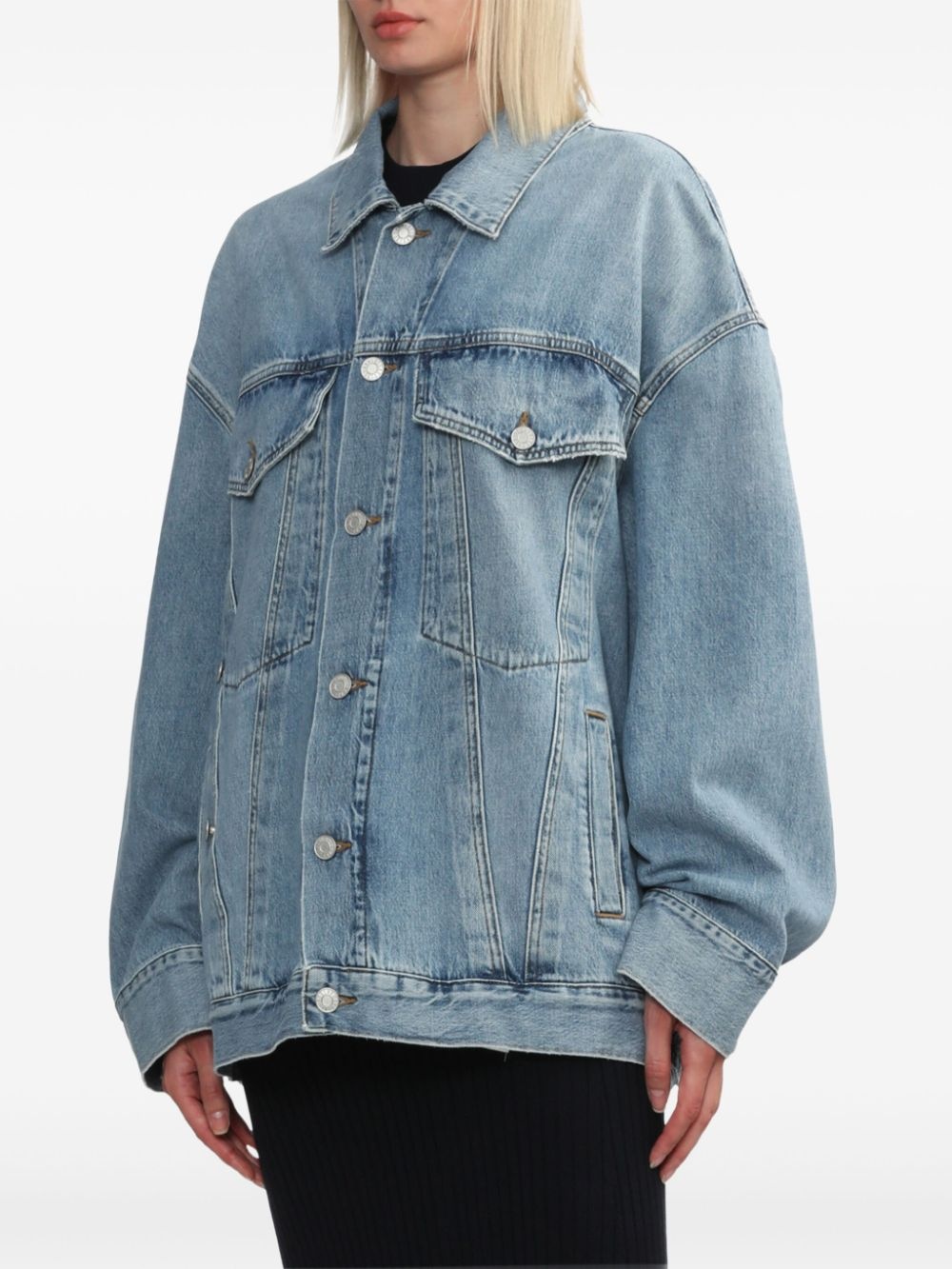 long-sleeve denim jacket - 3