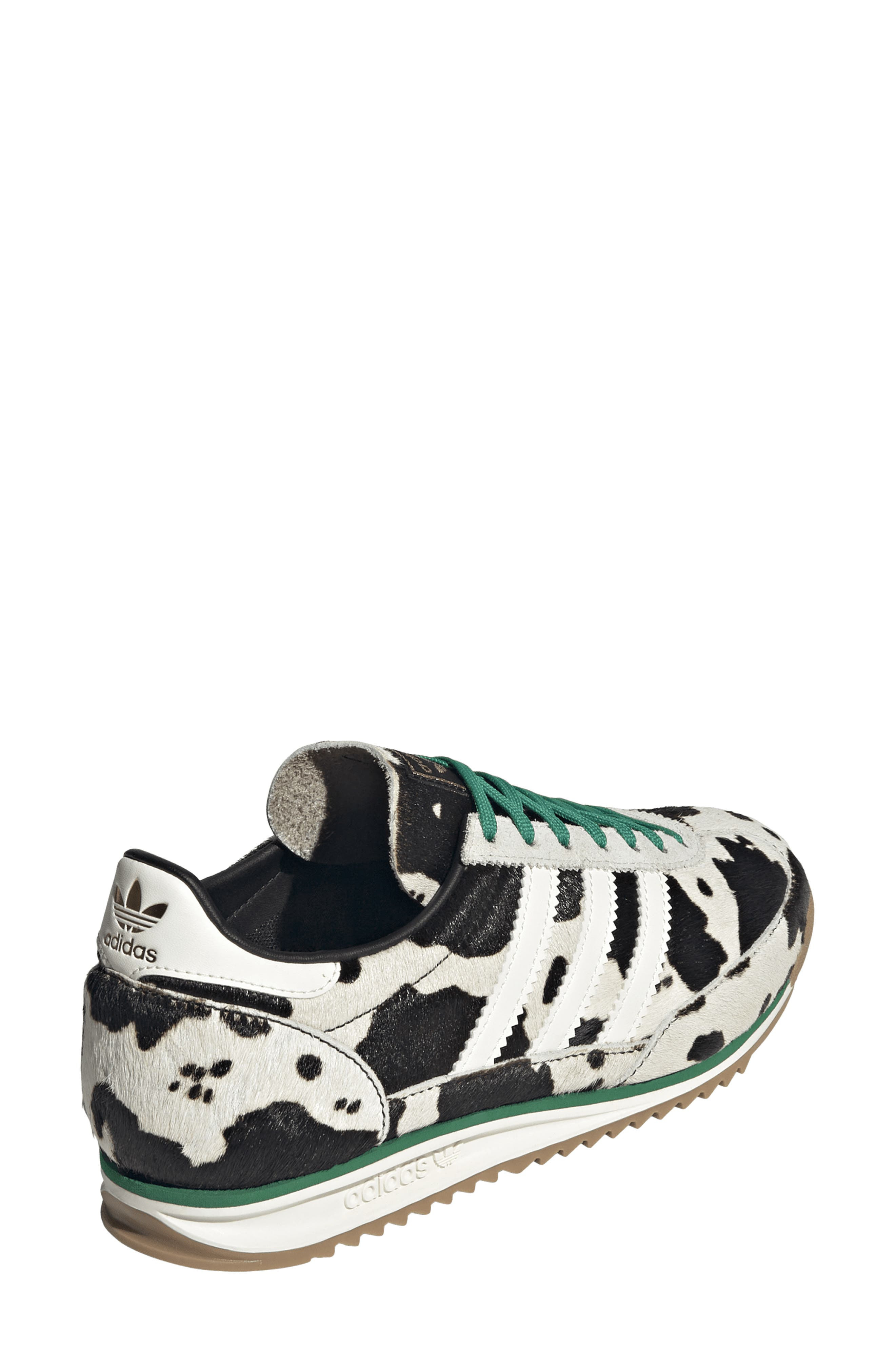 adidas SL 72 OG 'Cow' Genuine Calf Hair Sneaker in Black/Off White/Court Green at Nordstrom - 2