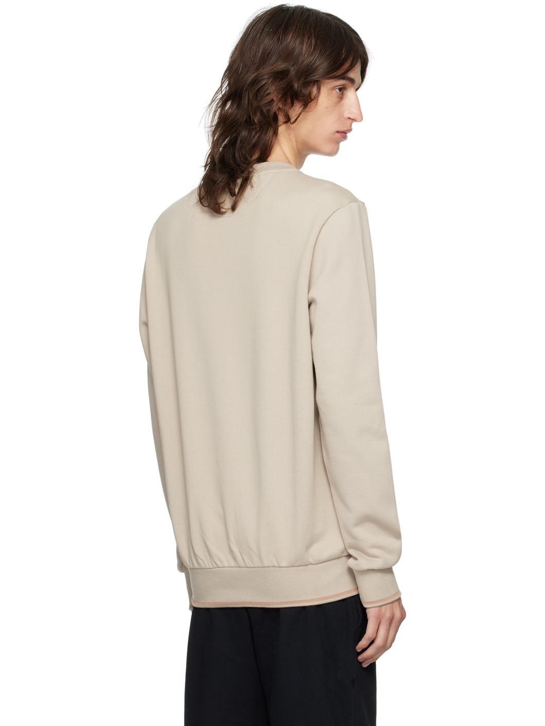 Taupe Embroidered Sweatshirt - 3