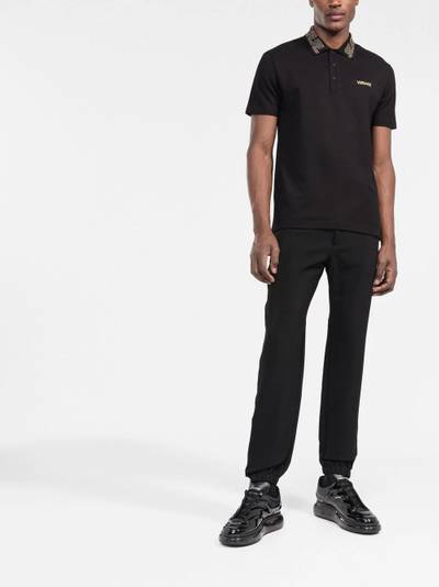 VERSACE Greca collar polo shirt outlook