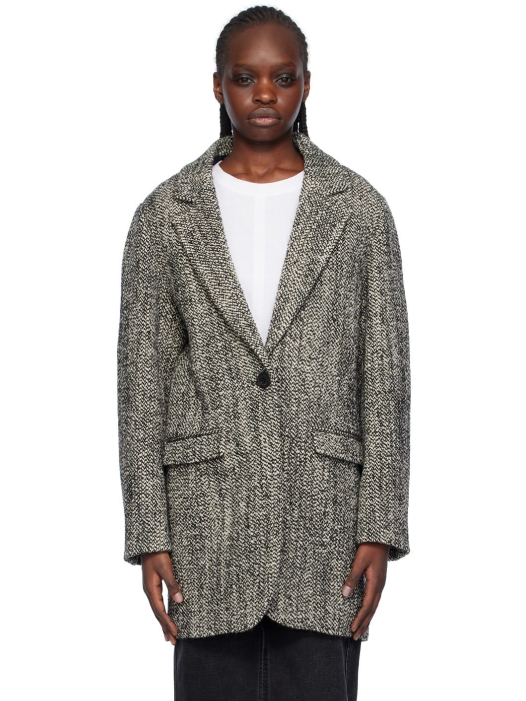 Black & White Jilinka Coat - 1