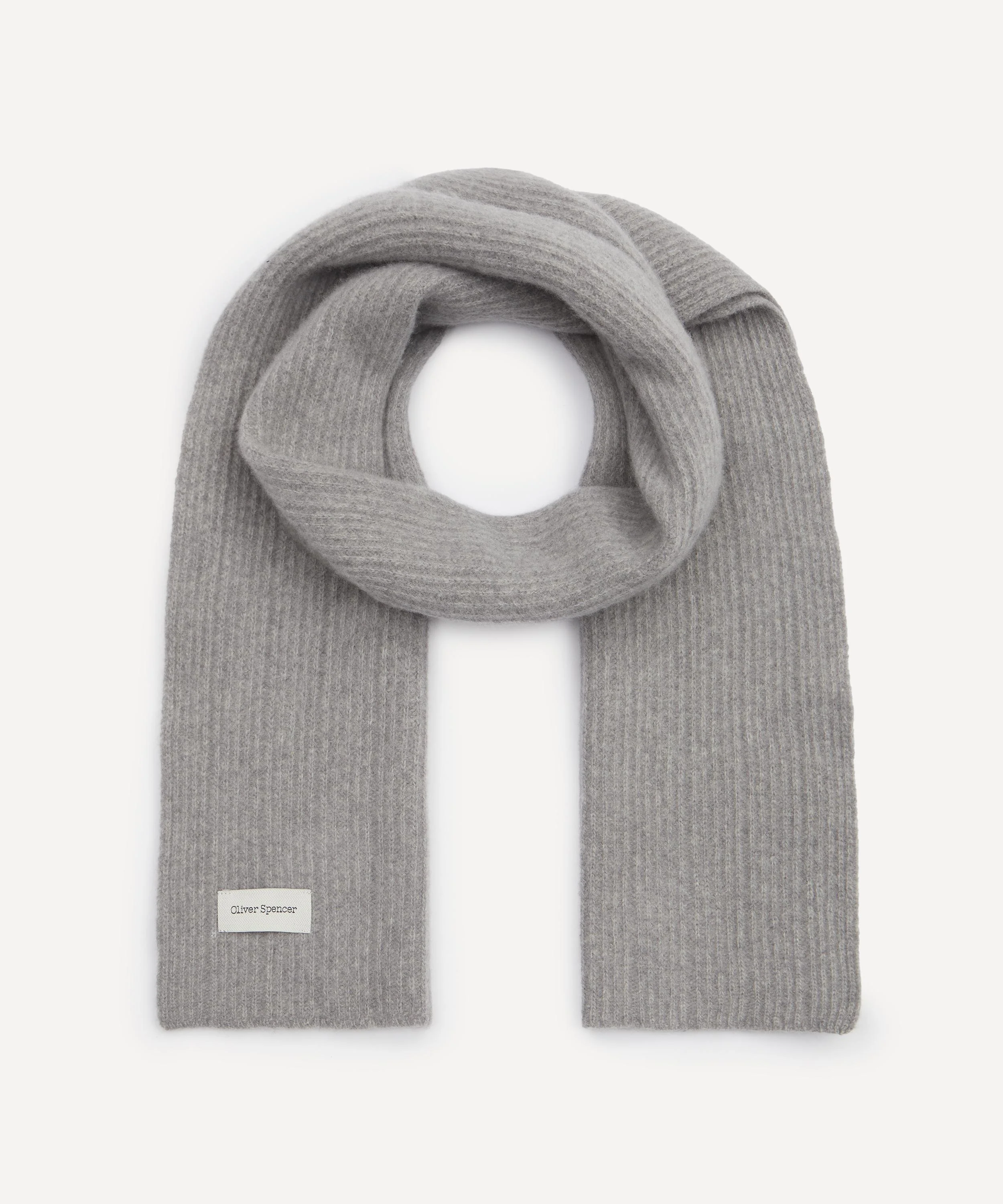 Grey Soane Overton Ribbed Scarf - 1