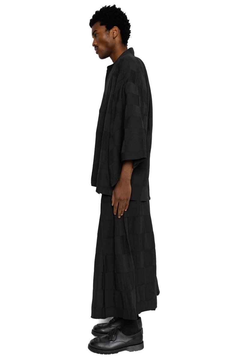 NEEDLES Haori Jacket R/W Block Jacquard - Black outlook