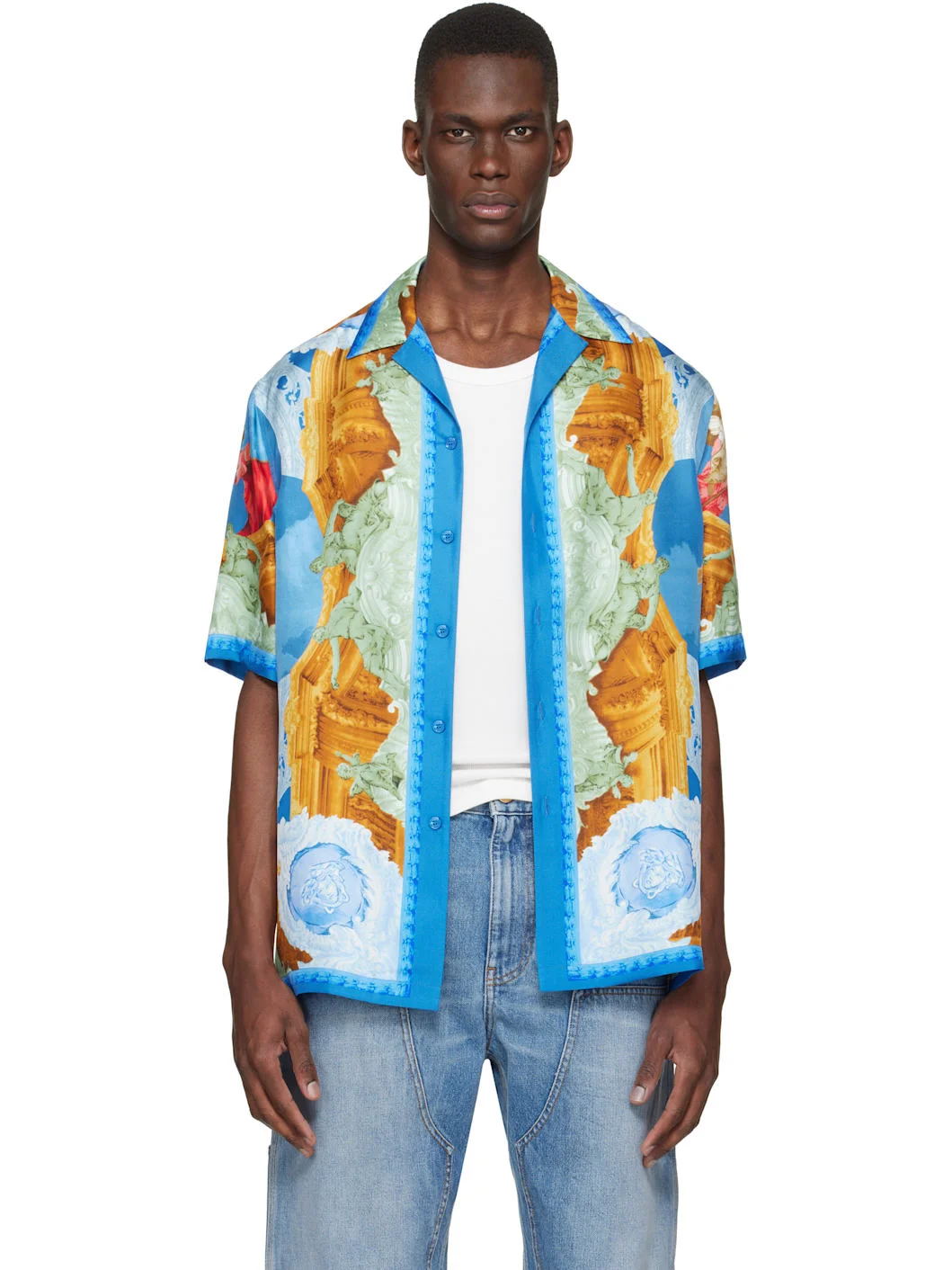 Multicolor Printed Silk Twill Regular Shirt - 1