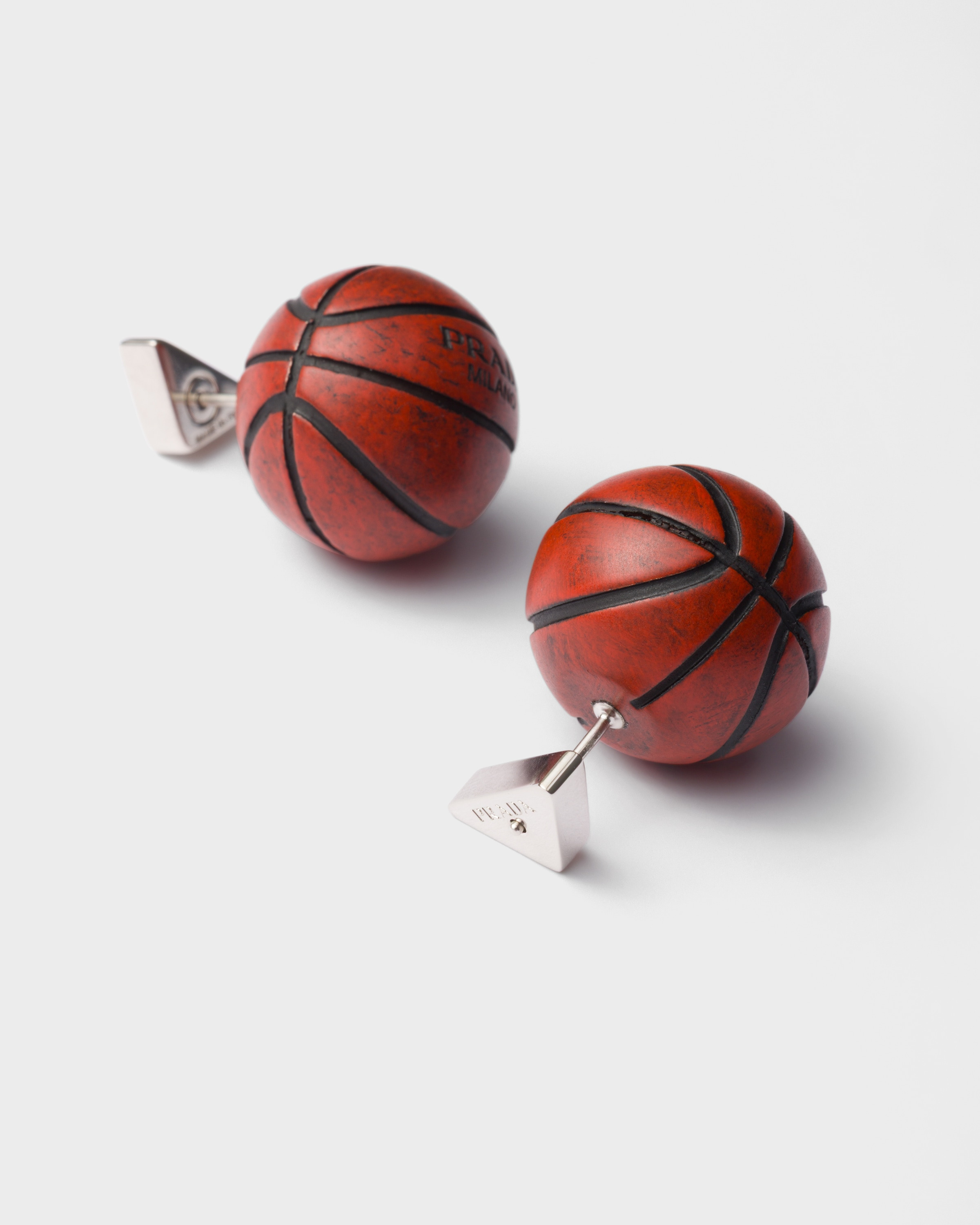 Metal basketball earrings - 3