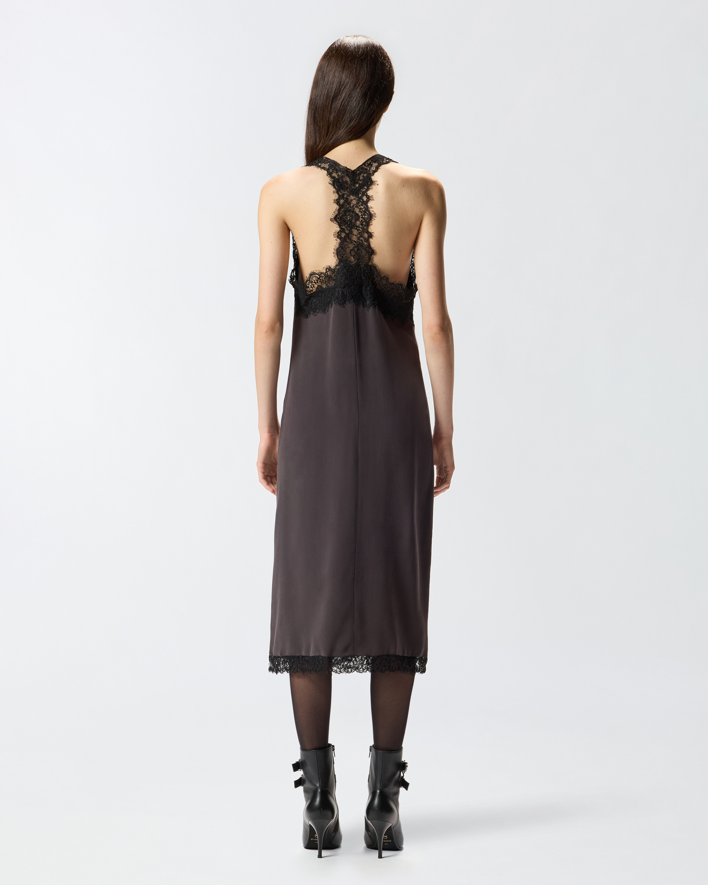 SILK AND LACE LINGERIE DRESS - 4