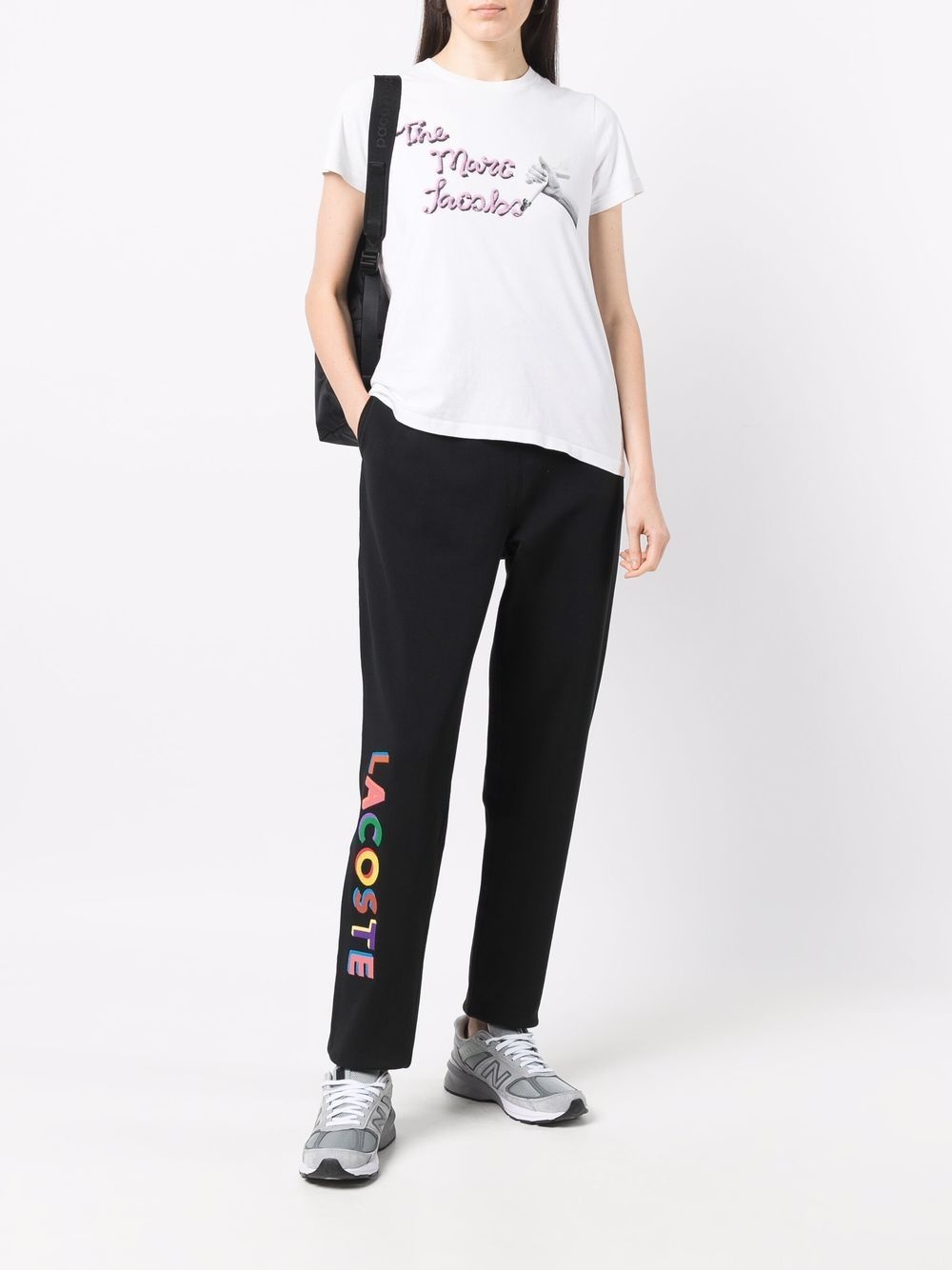 logo-print cotton sweatpants - 3