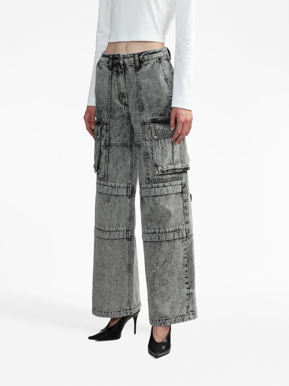mid-rise wide-leg jeans - 3