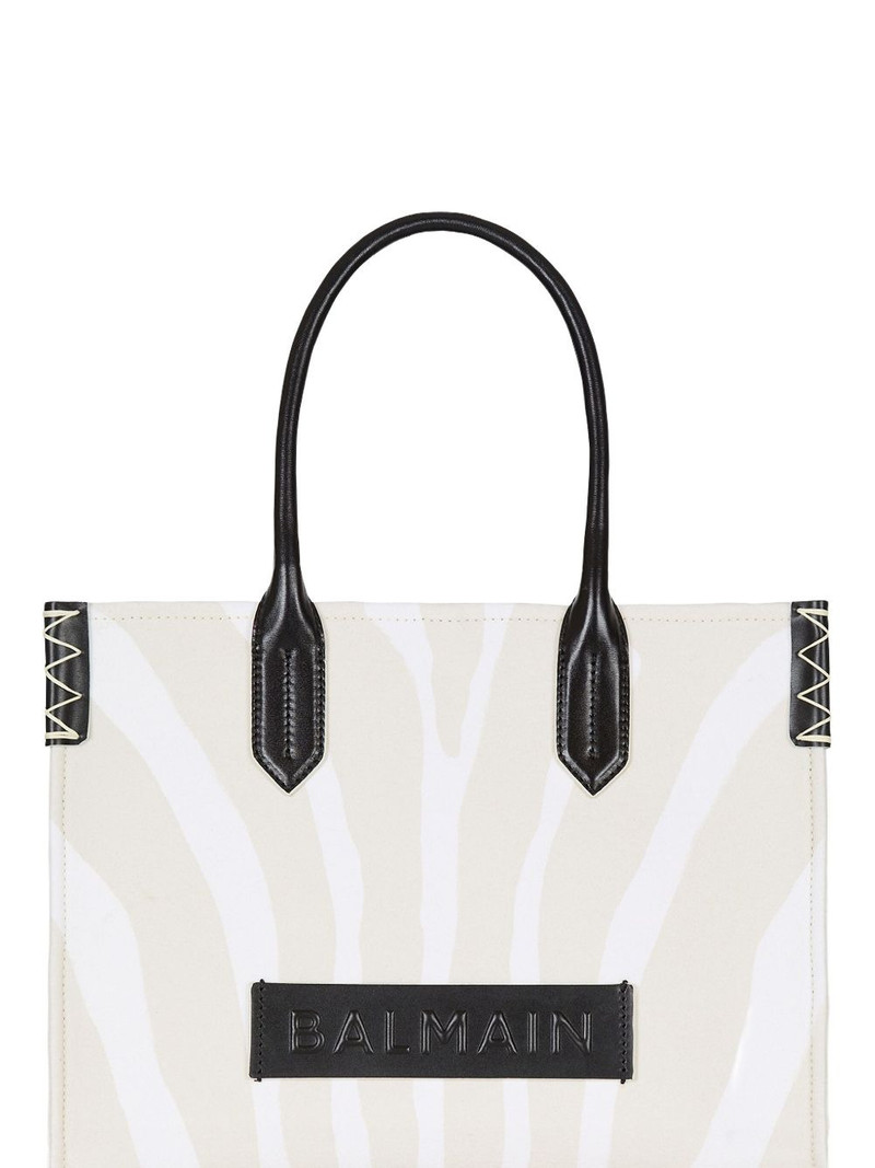 Balmain medium logo-patch tote bag outlook