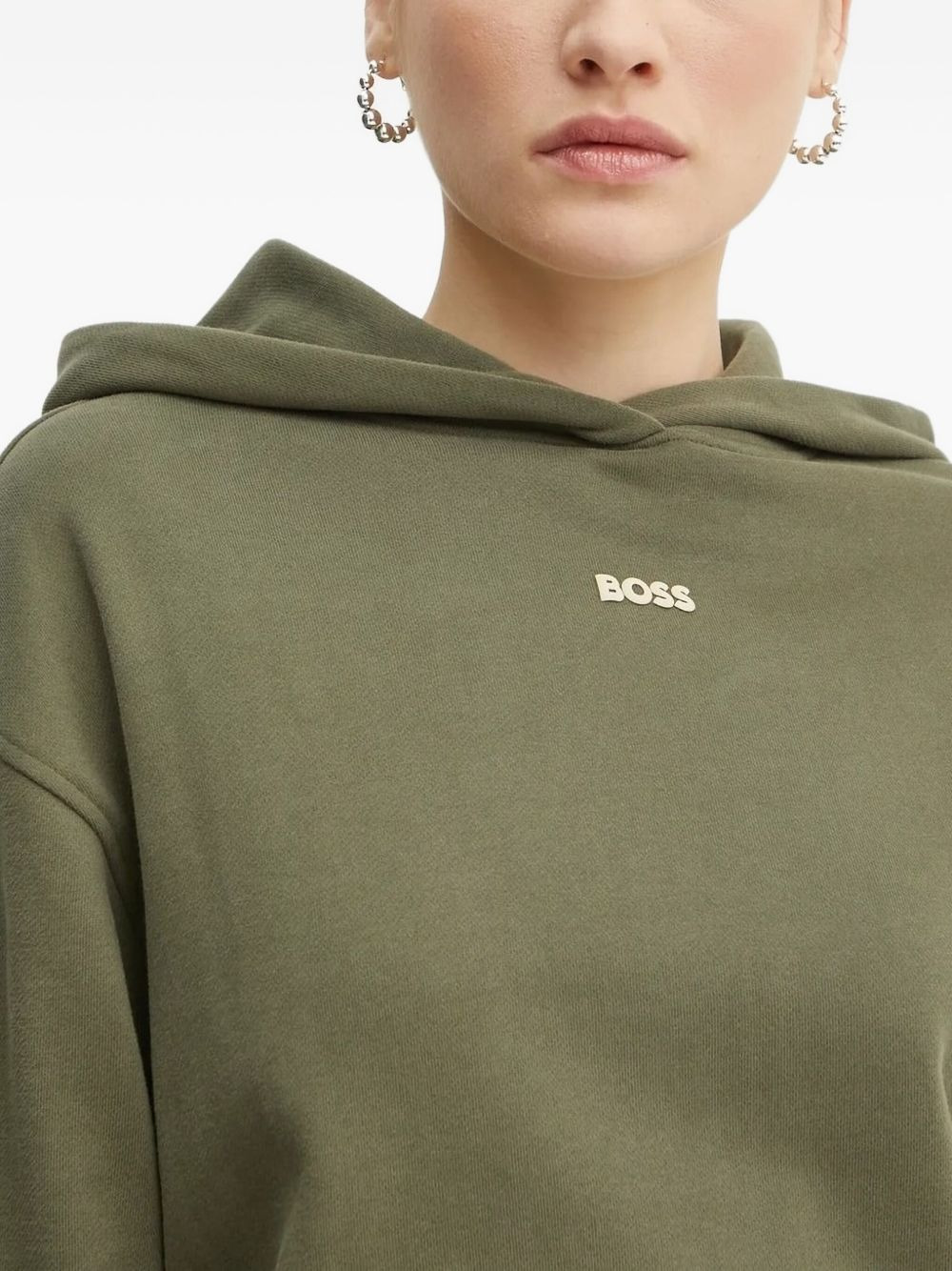 logo-embossed hoodie - 3