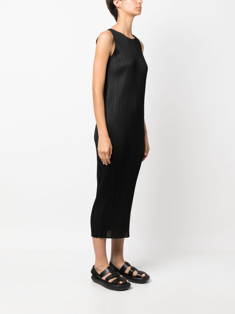sleeveless pleated midi dress - 3