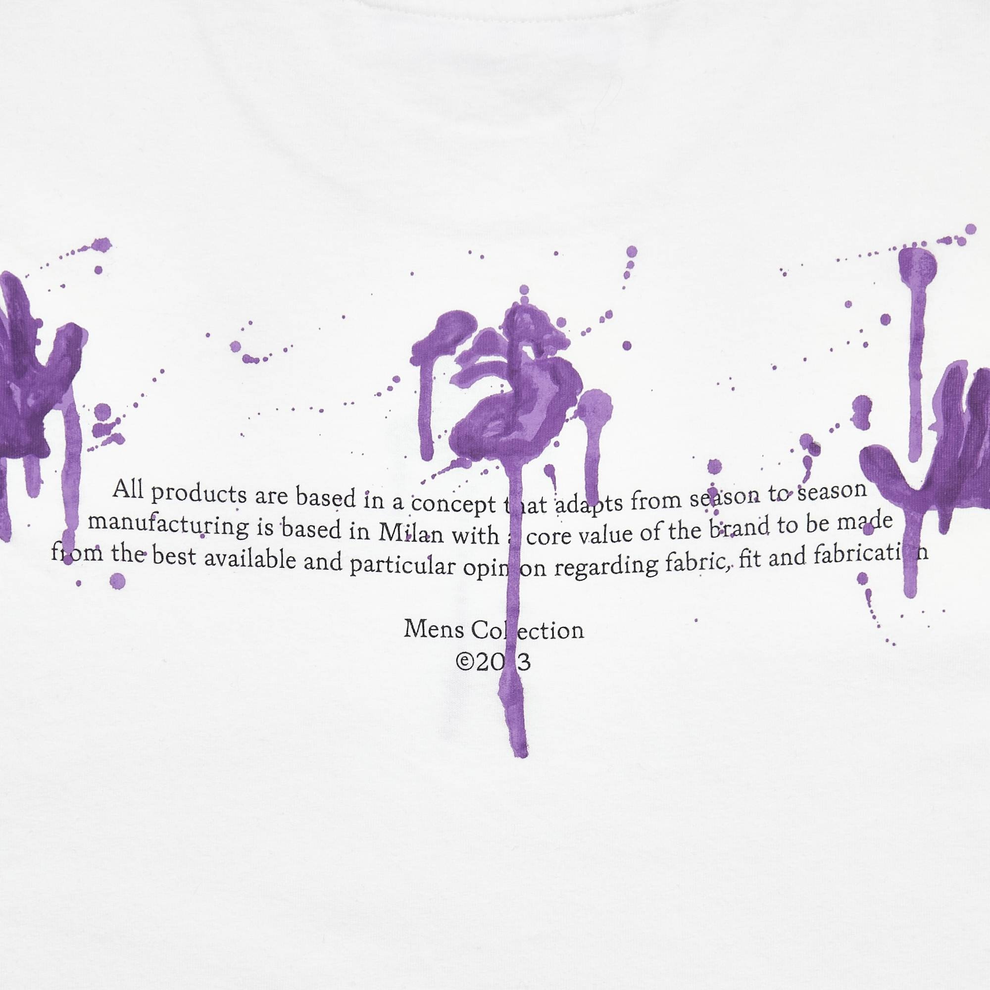 Off-White Dripped Logo Short-Sleeve Skate Tee 'White/Purple' - 3