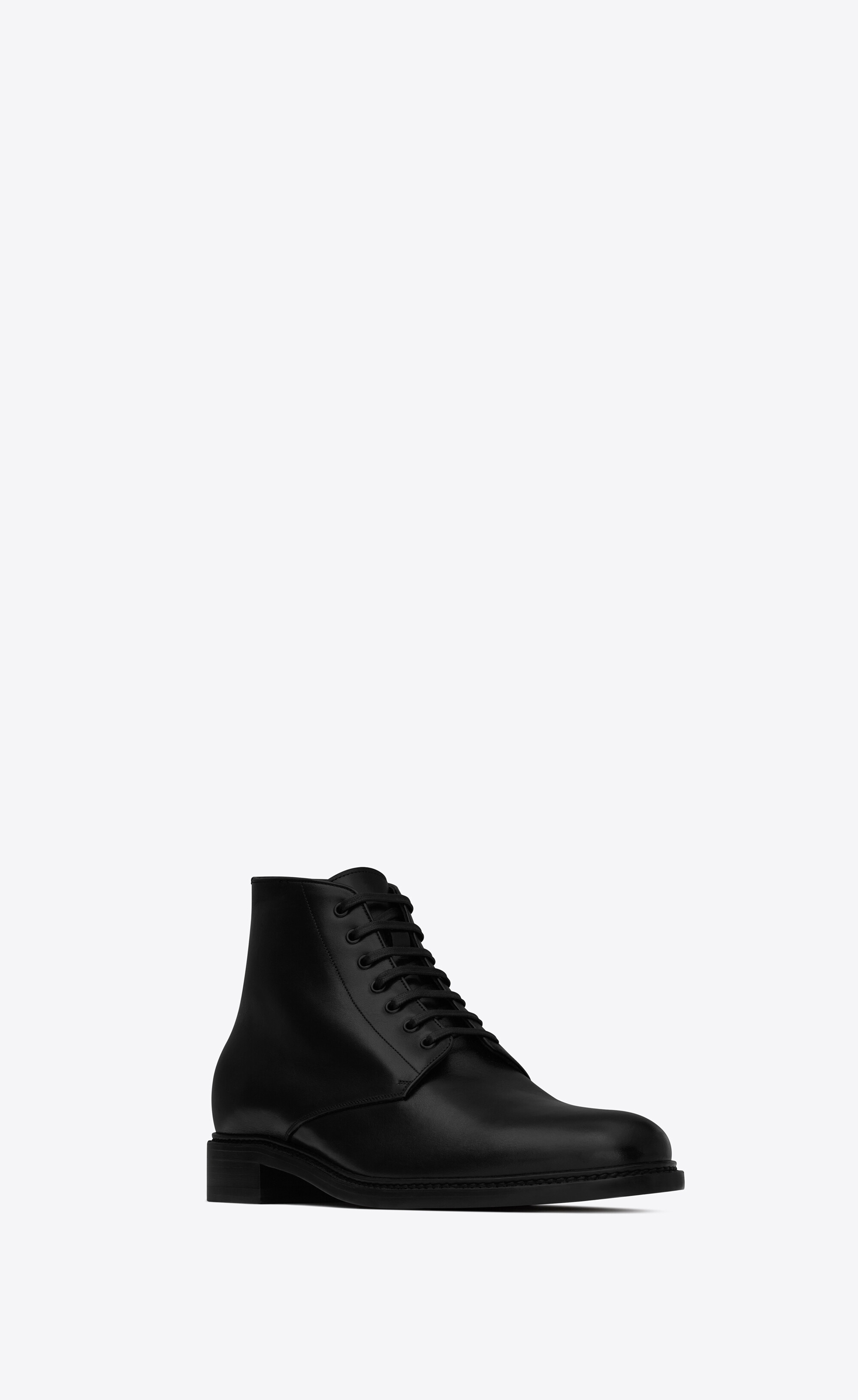 army laced booties in shiny leather - 3