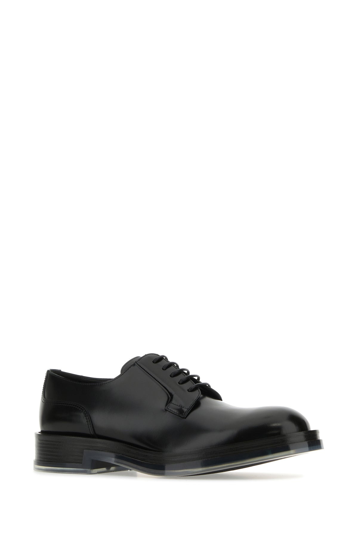 Black leather Float lace-up shoes - 2