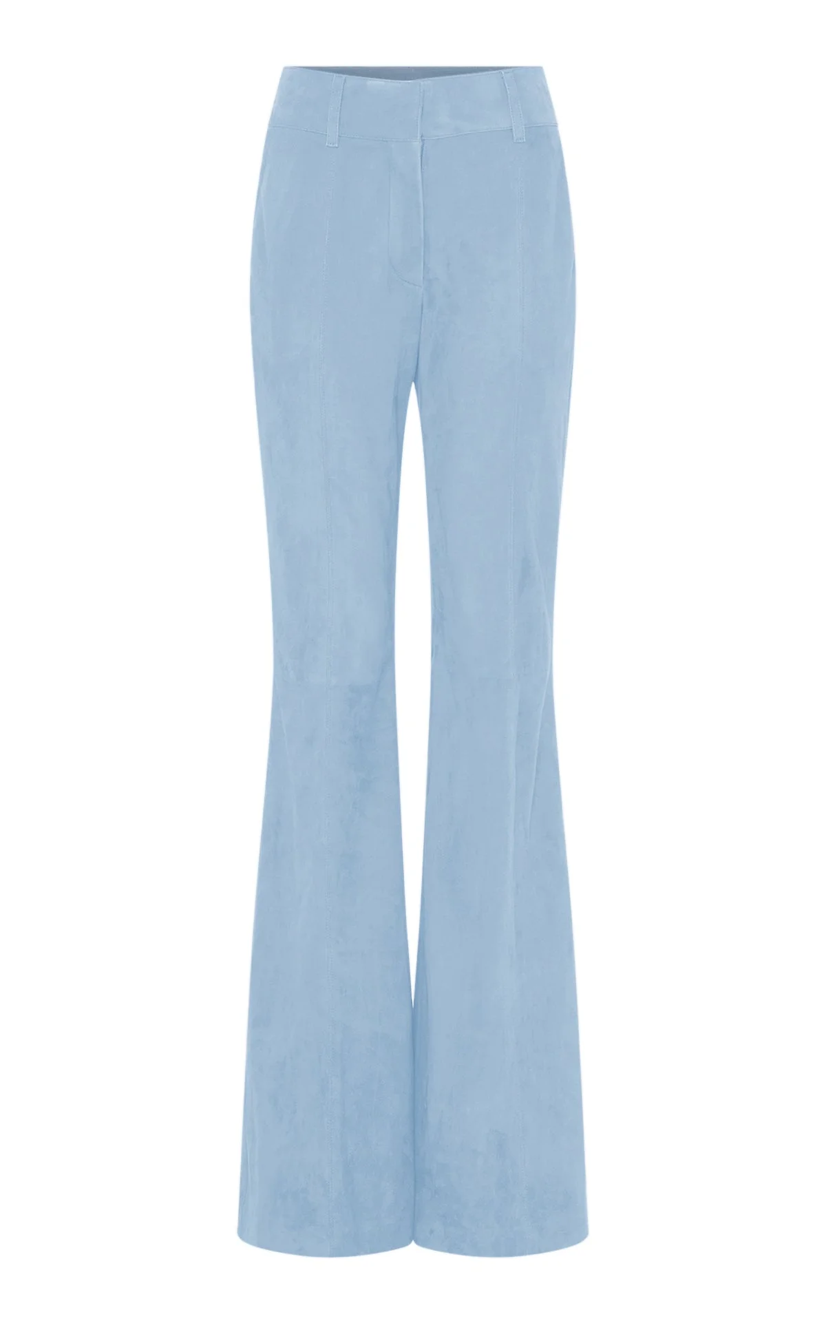 Rhein Flare Pant in Light Blue Suede - 1