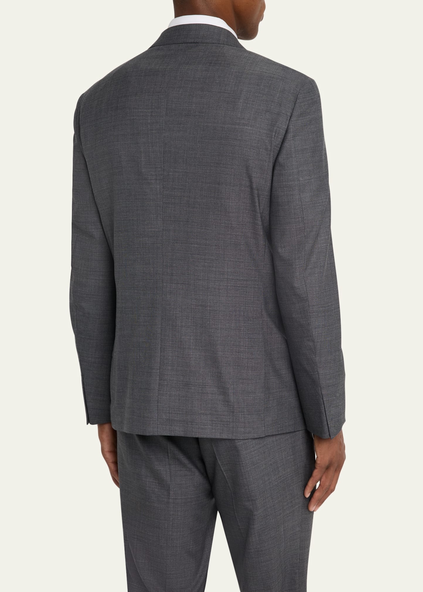 Men's Textured Wool Suit - 7